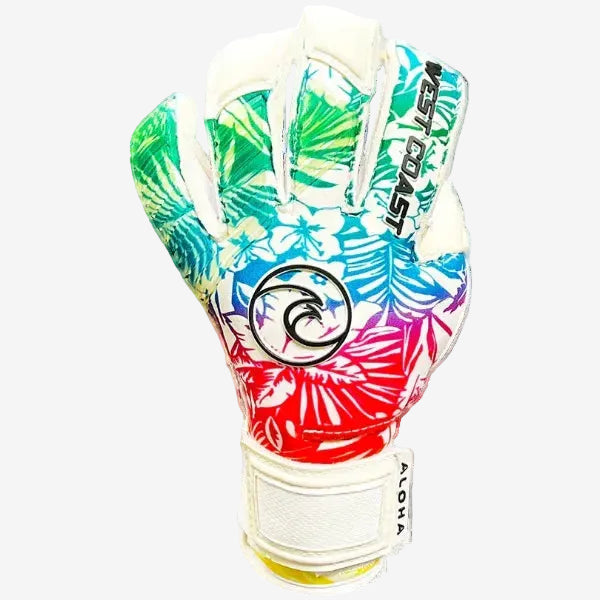 West Coast HELIX ™ Aloha White Goalkeeper Gloves