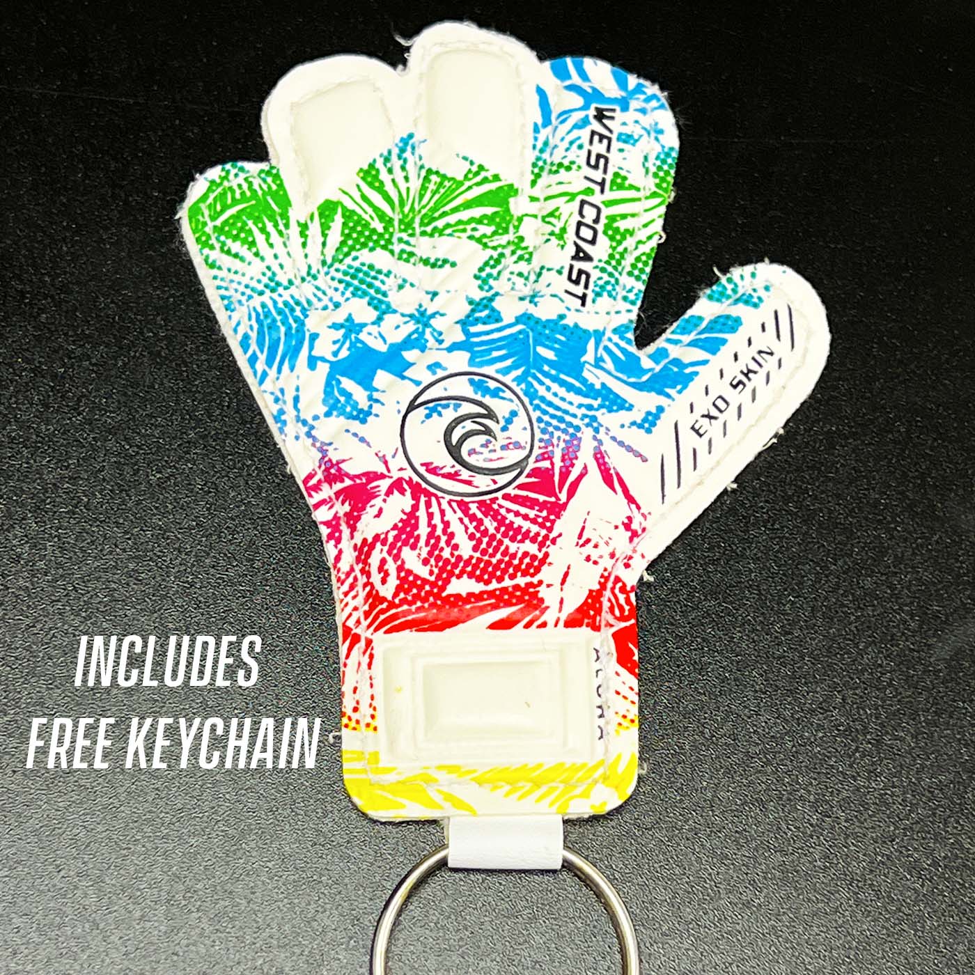 West Coast HELIX ™ Aloha White Goalkeeper Gloves