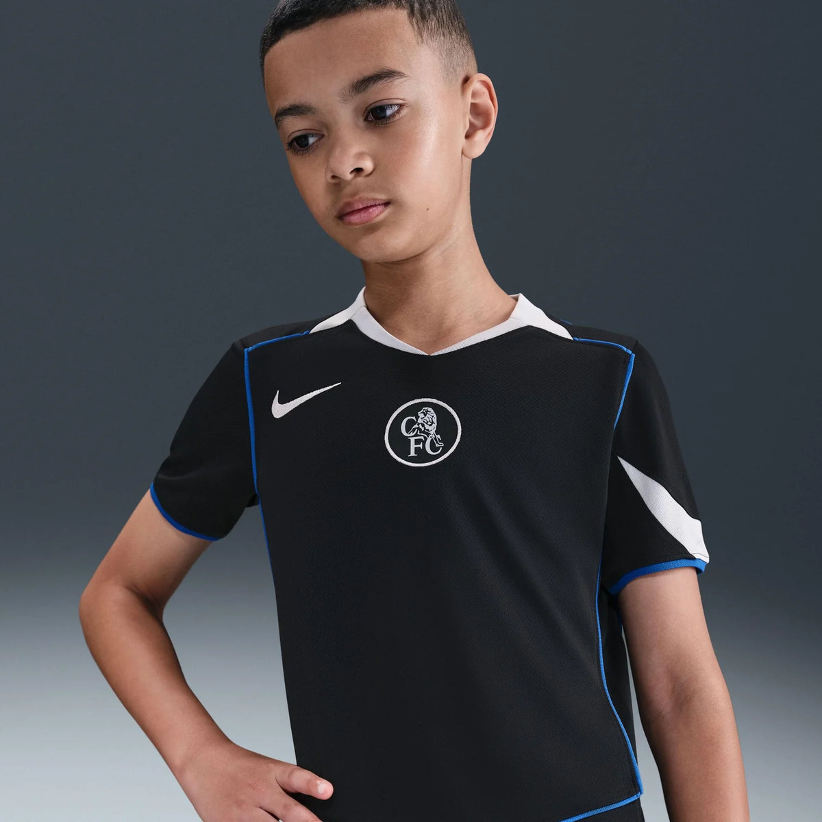 Chelsea FC 2025/26 Stadium Third Big Kids' Nike Dri-FIT Soccer Replica Jersey
