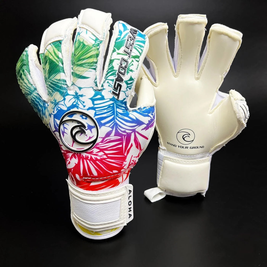 West Coast HELIX ™ Aloha White Goalkeeper Gloves