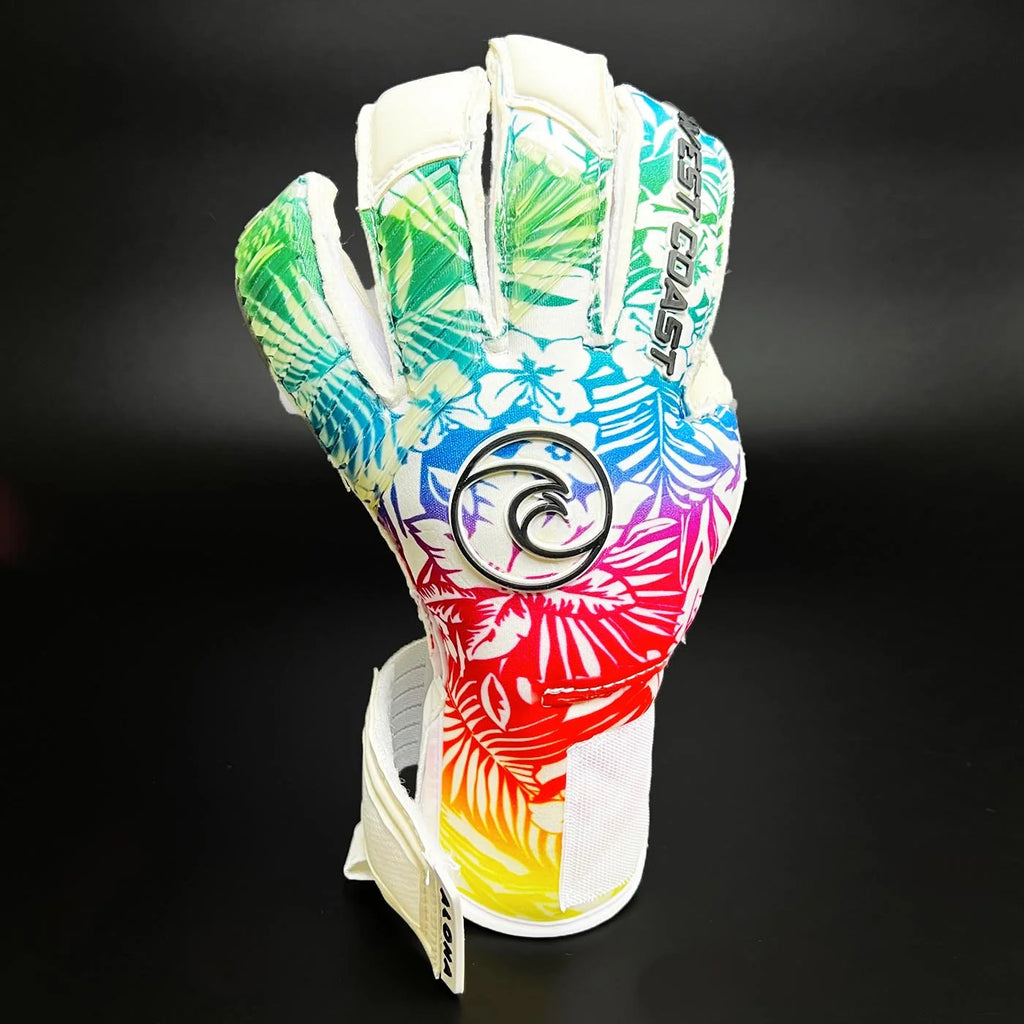 West Coast HELIX ™ Aloha White Goalkeeper Gloves