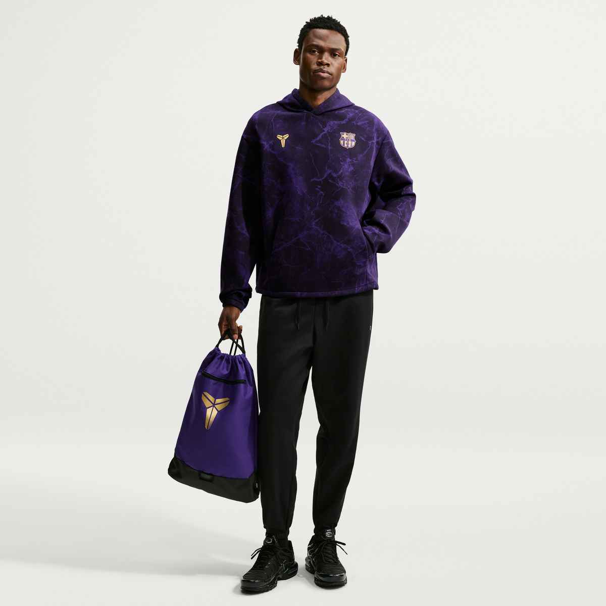 FC Barcelona Away Men's Kobe Football Pullover Hoodie