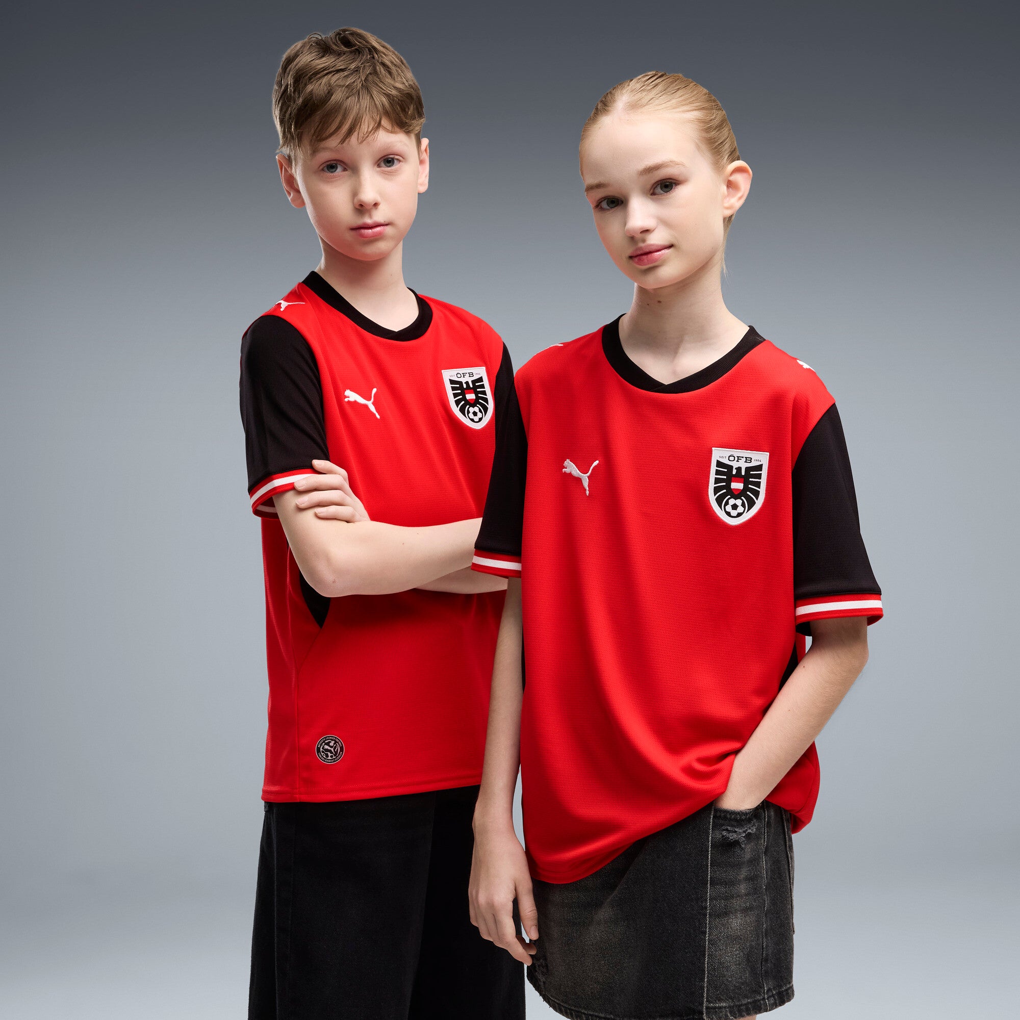 PUMA Austria 2026 Home Big Kids' Soccer Jersey