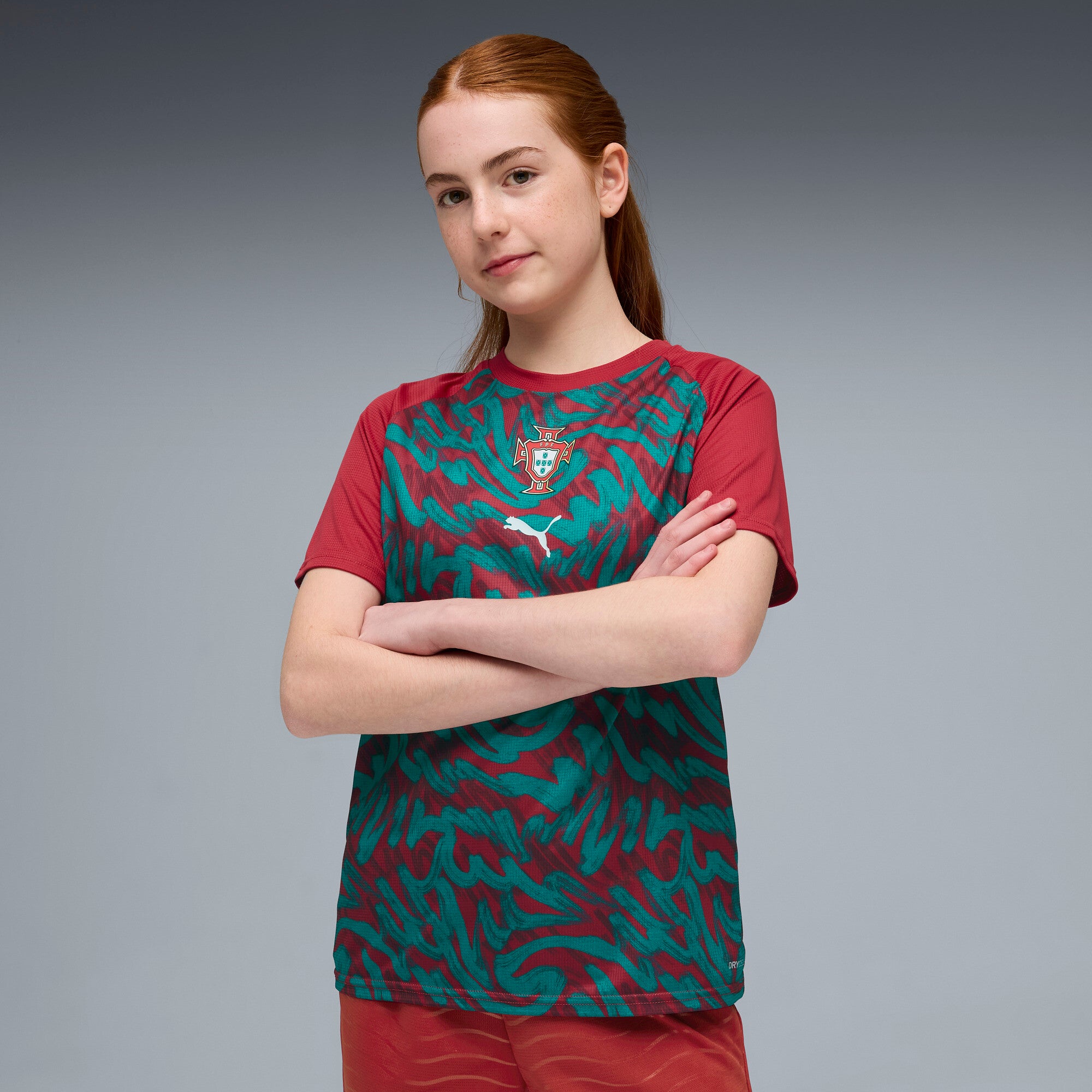PUMA Portugal 2026 Big Kids' Warm Up Jersey
