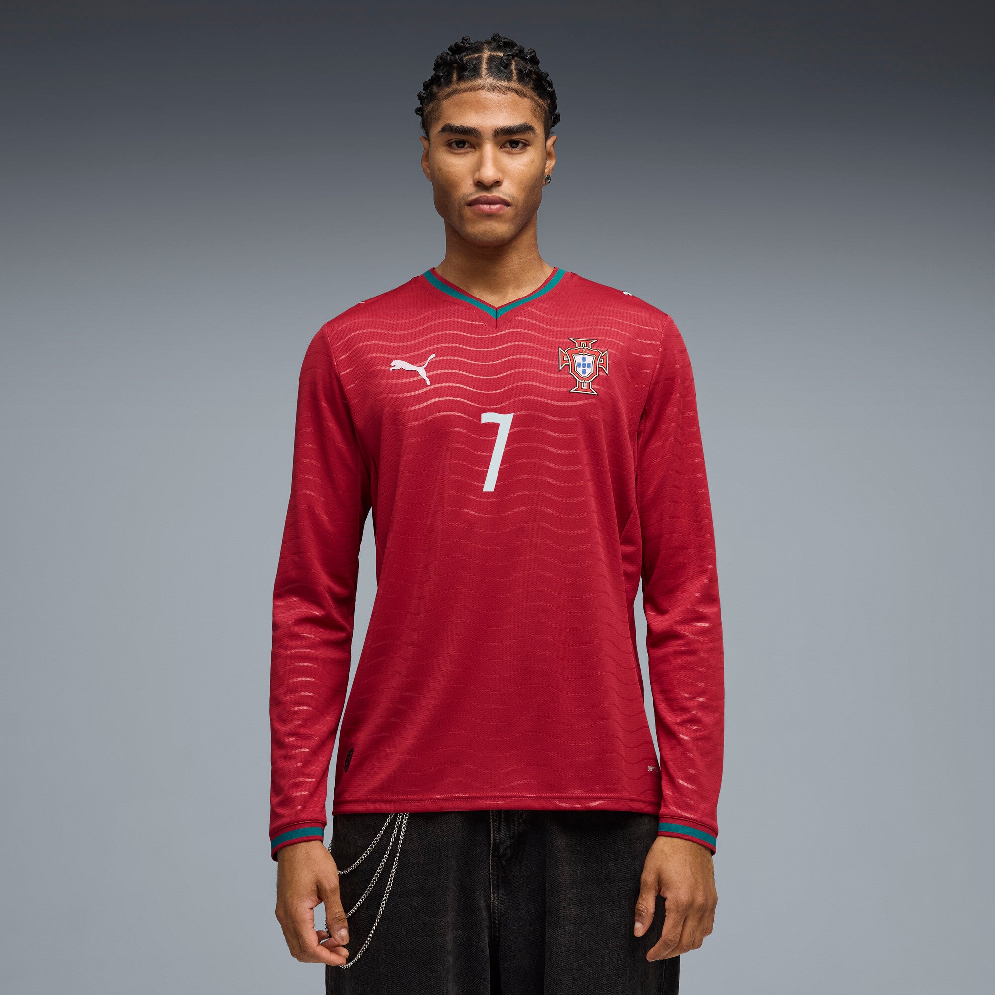 PUMA Portugal 2026 Home Ronaldo Men's Long Sleeve Soccer Jersey