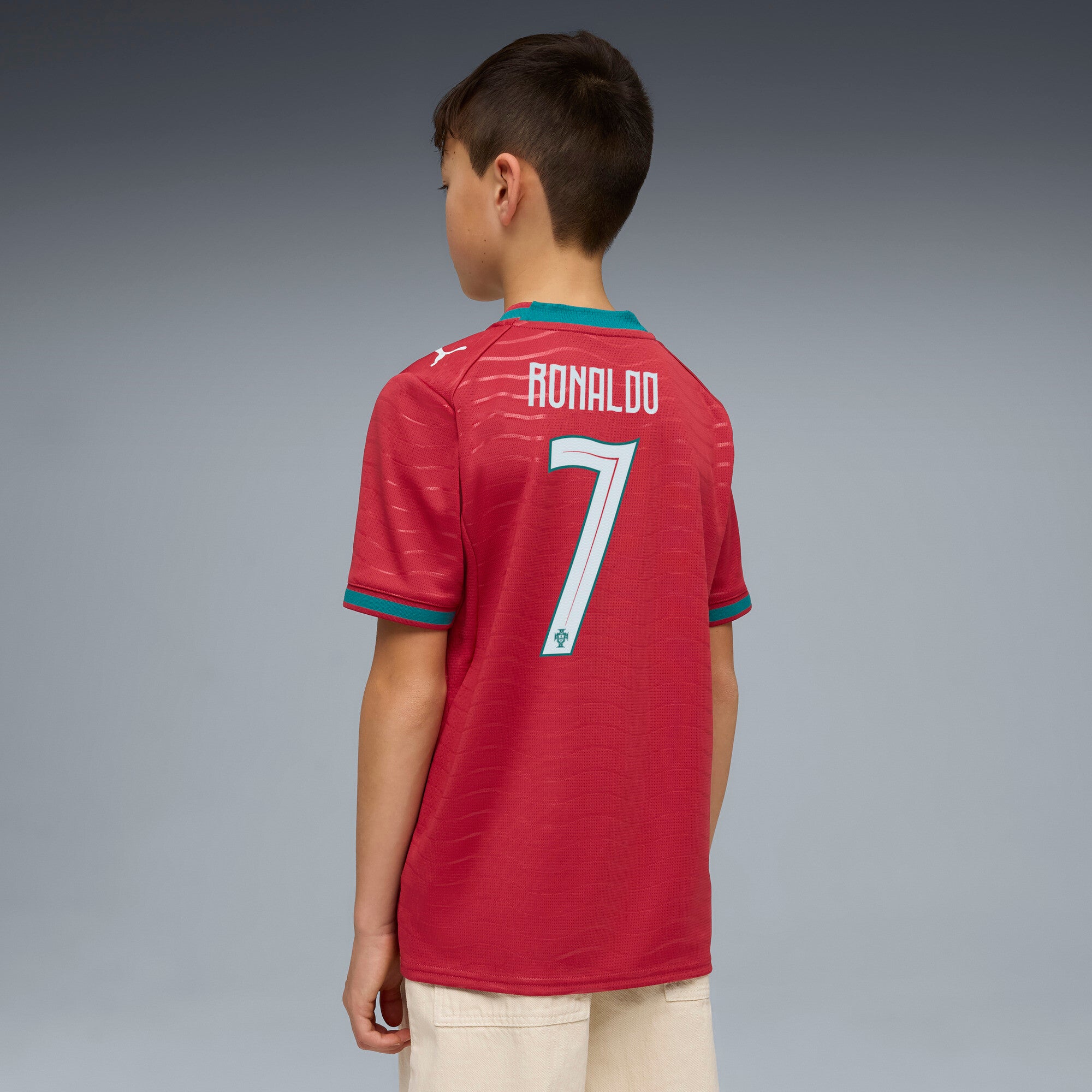 PUMA Portugal 2026 Home Ronaldo Big Kids' Soccer Jersey