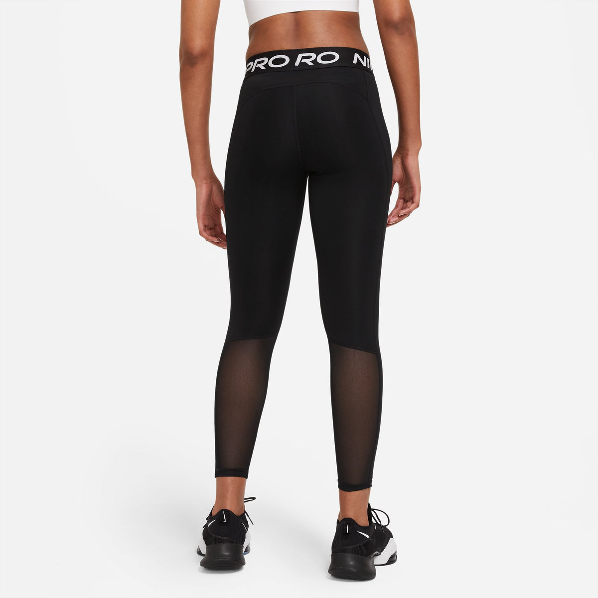 Nike Pro Women's Mid-Rise Mesh-Panelled Leggings