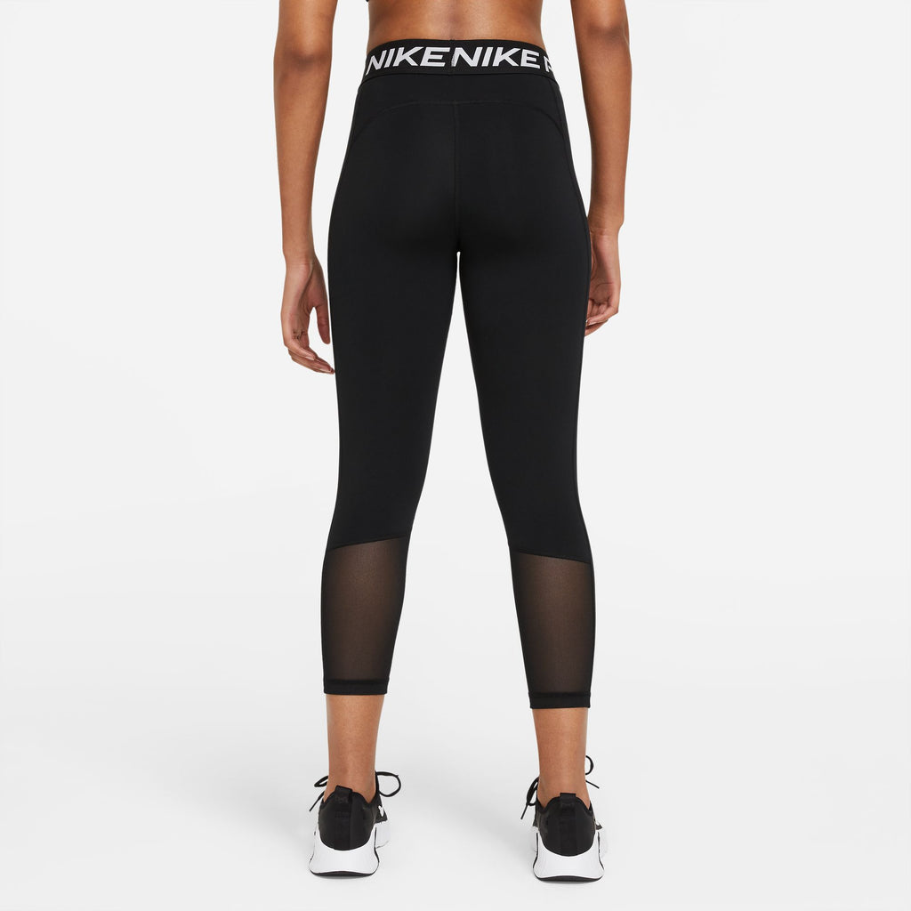 Nike Pro Women's Mid-Rise Crop Mesh-Panel Leggings