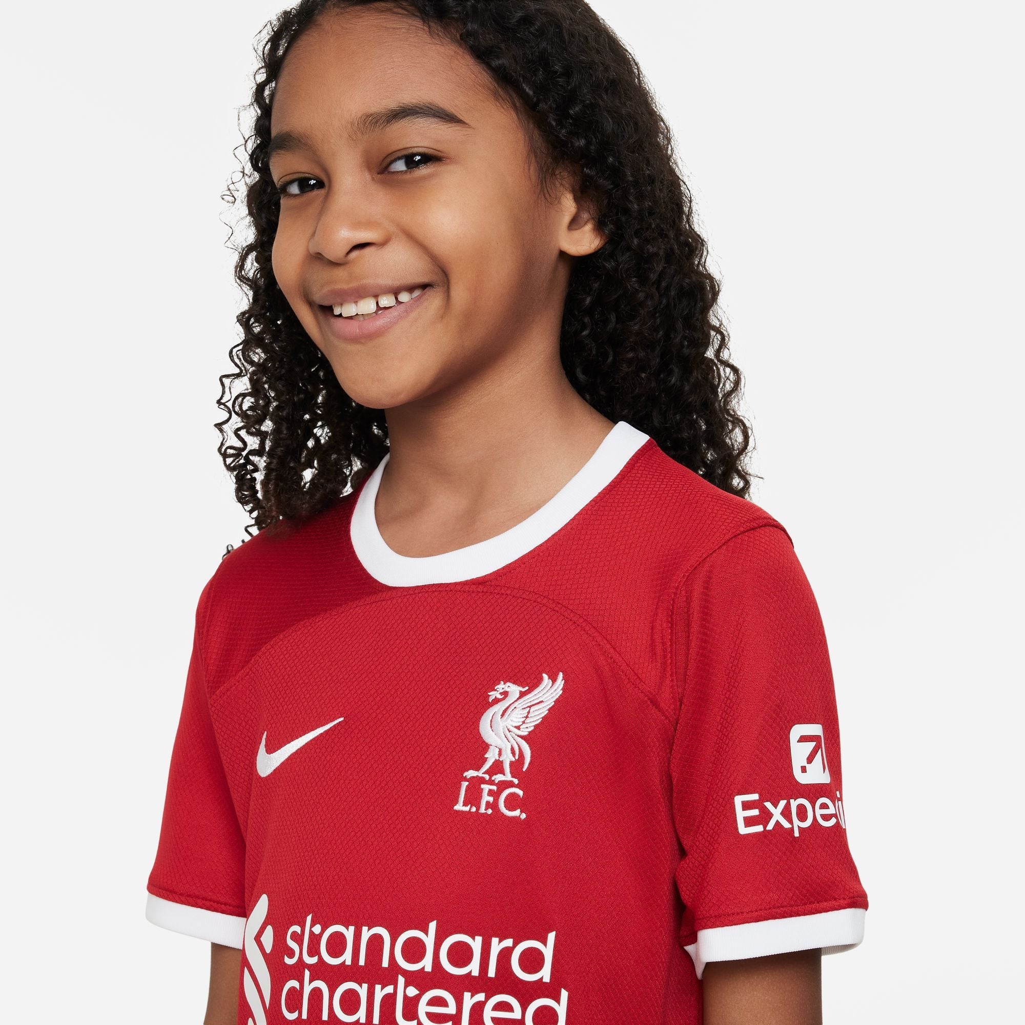 Liverpool FC 2023/24 Stadium Home Big Kids' Dri-FIT Soccer Jersey