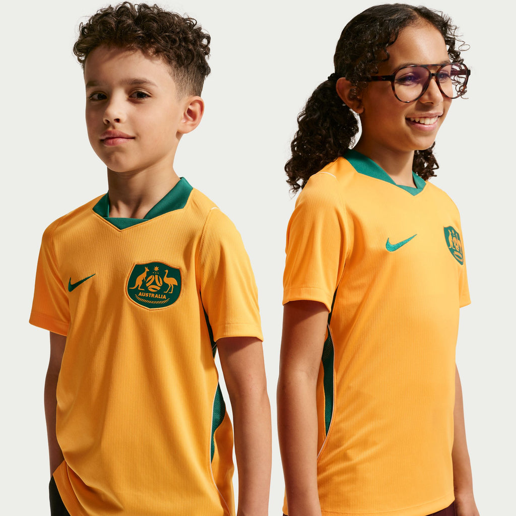 Australia 2026 Stadium Home Older Kids' Nike Dri-FIT Soccer Jersey