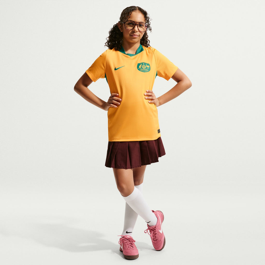 Australia 2026 Stadium Home Older Kids' Nike Dri-FIT Soccer Jersey