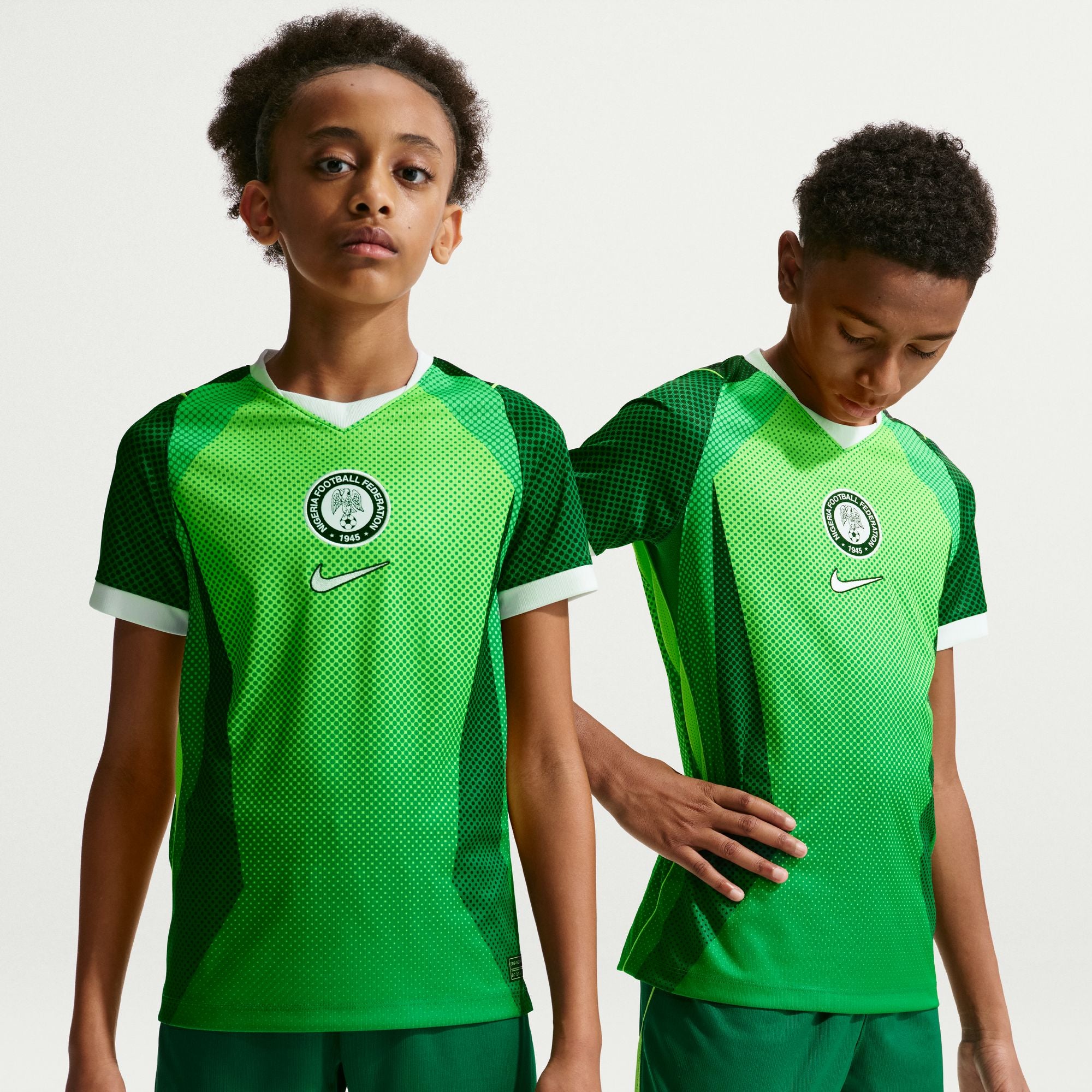 Nigeria 2026 Stadium Home Big Kids' Nike Dri-FIT Soccer Short-Sleeve Jersey