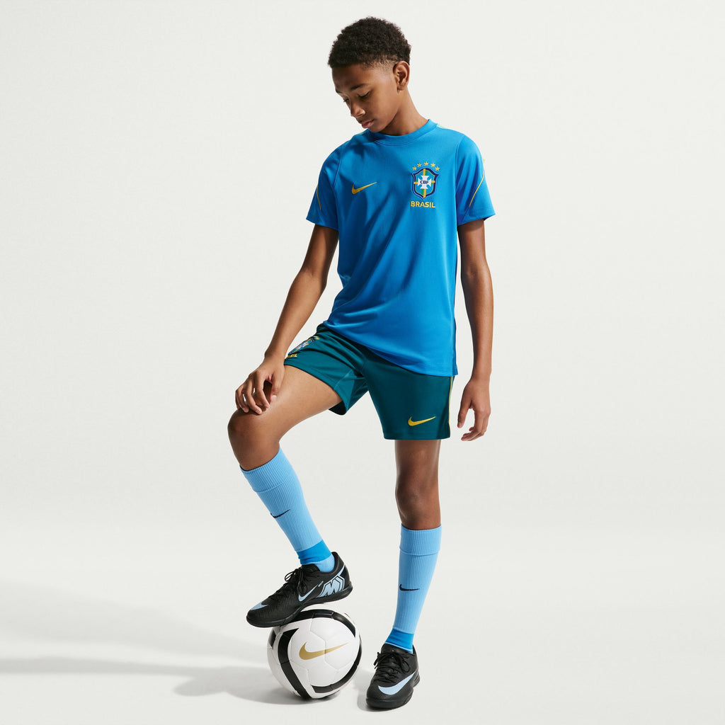 Brazil Strike Big Kids' Nike Soccer Dri-FIT Short-Sleeve Top