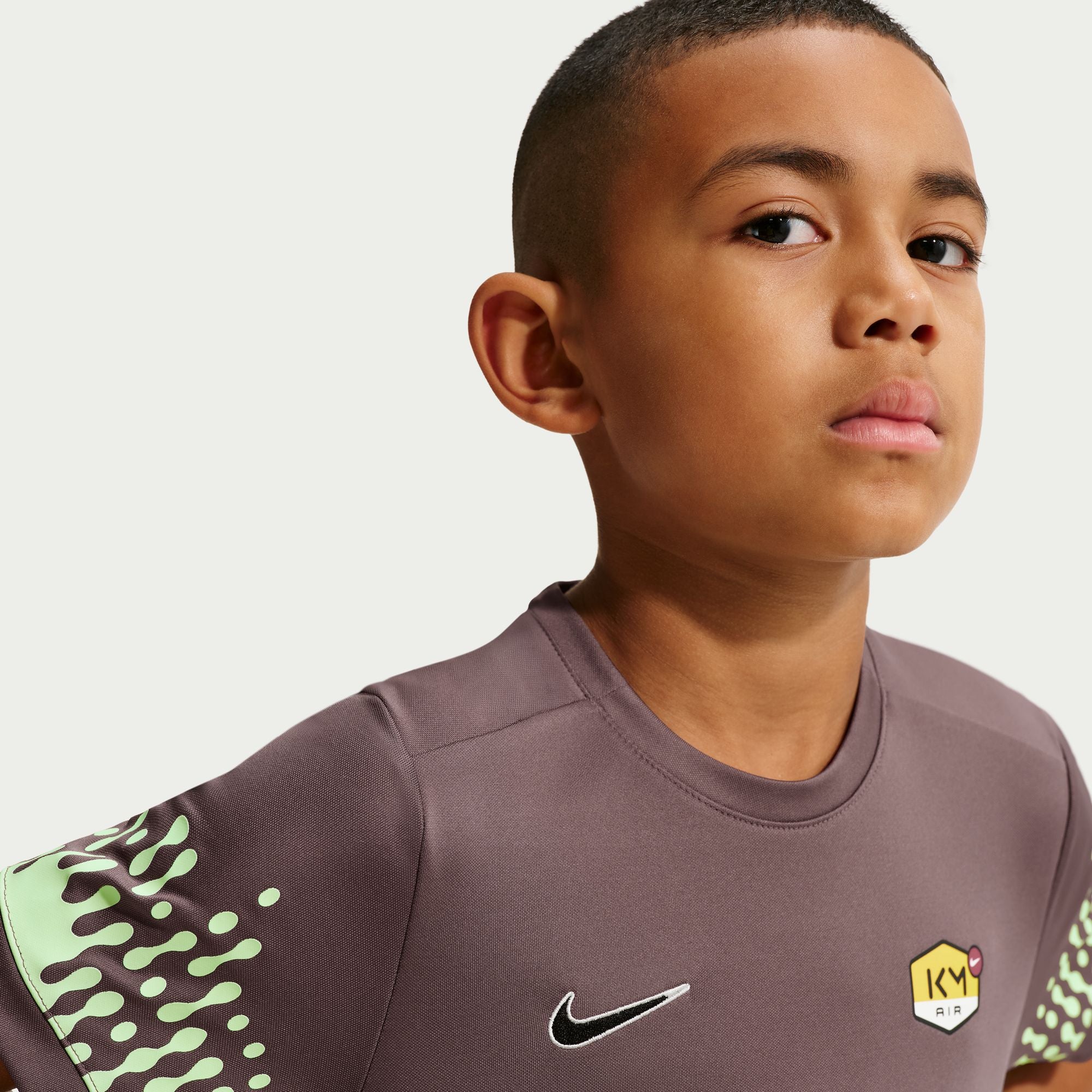 Nike Kylian Mbappé Academy Big Kids' Dri-FIT Short-Sleeve Soccer Top