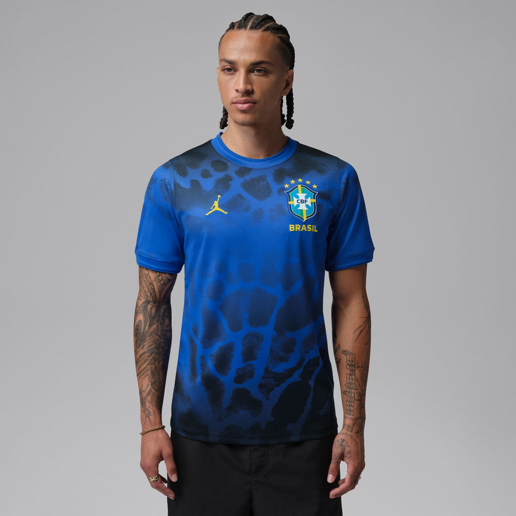 Brazil Academy Pro Men's Jordan Dri-FIT Football Short-Sleeve Pre-Match Top