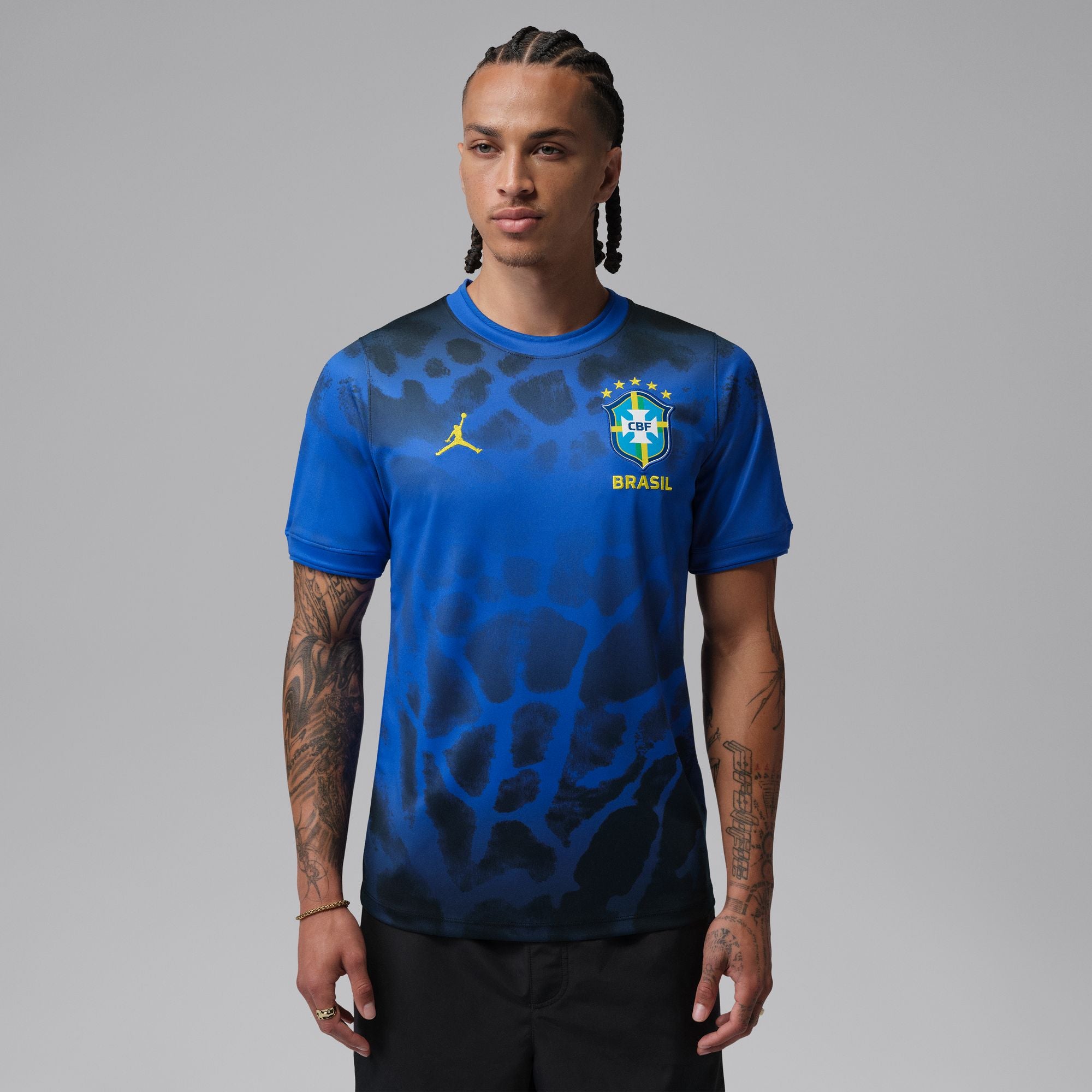 Brazil Academy Pro Men's Jordan Dri-FIT Football Short-Sleeve Pre-Match Top