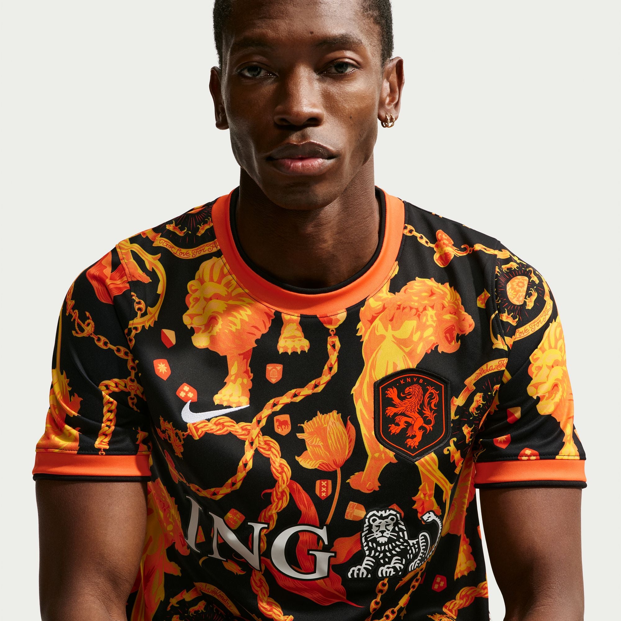 Netherlands x Patta Men's Academy Pro Short-Sleeve Soccer Top