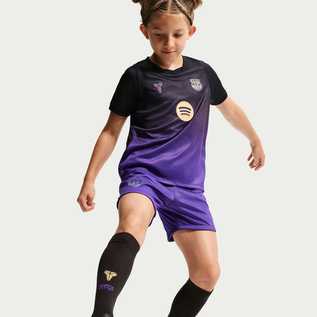 Kobe Bryant FC Barcelona 2026/27 Stadium Away Little Kids' Kobe Soccer Replica 3-Piece Kit