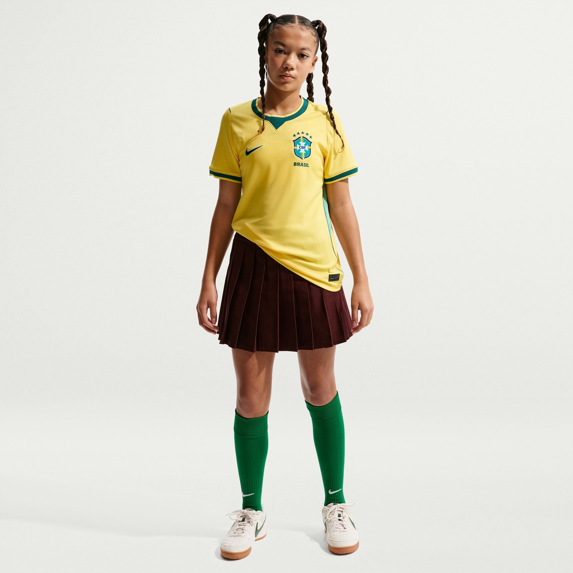 Brazil 2026 Stadium Home Big Kids' Nike Dri-FIT Soccer Replica Jersey