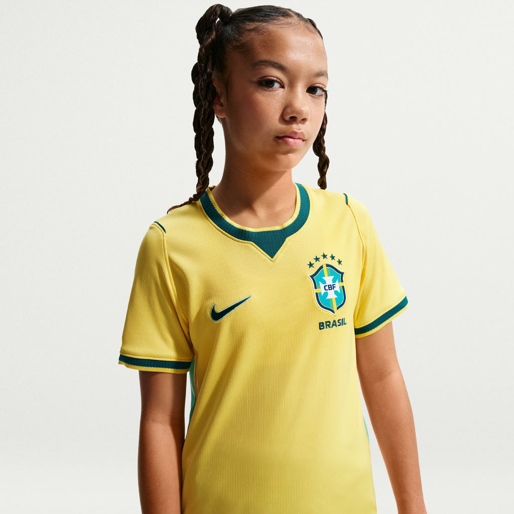 Brazil 2026 Stadium Home Big Kids' Nike Dri-FIT Soccer Replica Jersey
