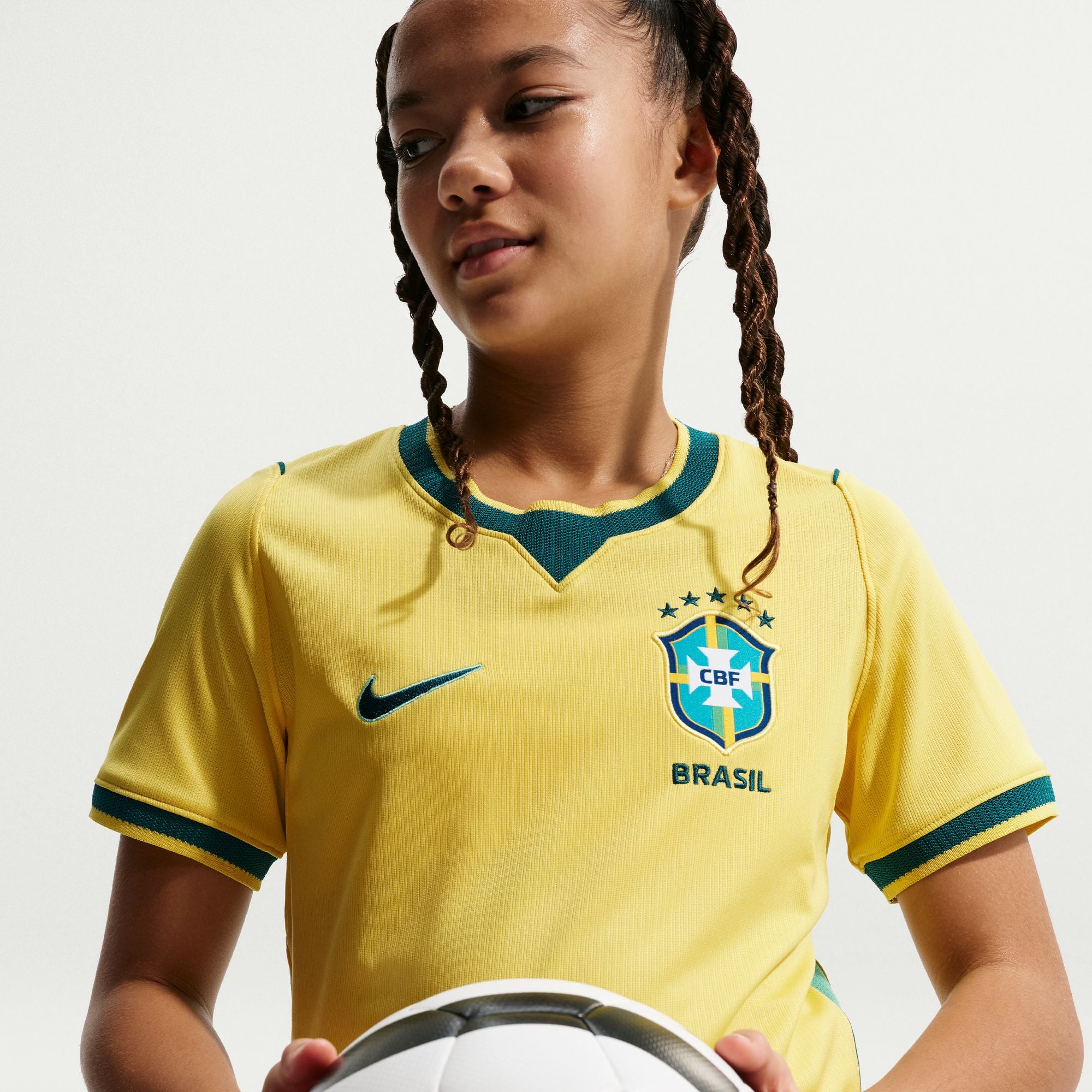 Brazil 2026 Stadium Home Big Kids' Nike Dri-FIT Soccer Replica Jersey