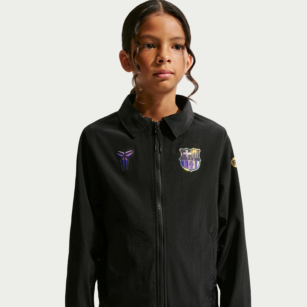 Kobe Bryant FC Barcelona Away Big Kids' Kobe Soccer Woven Jacket
