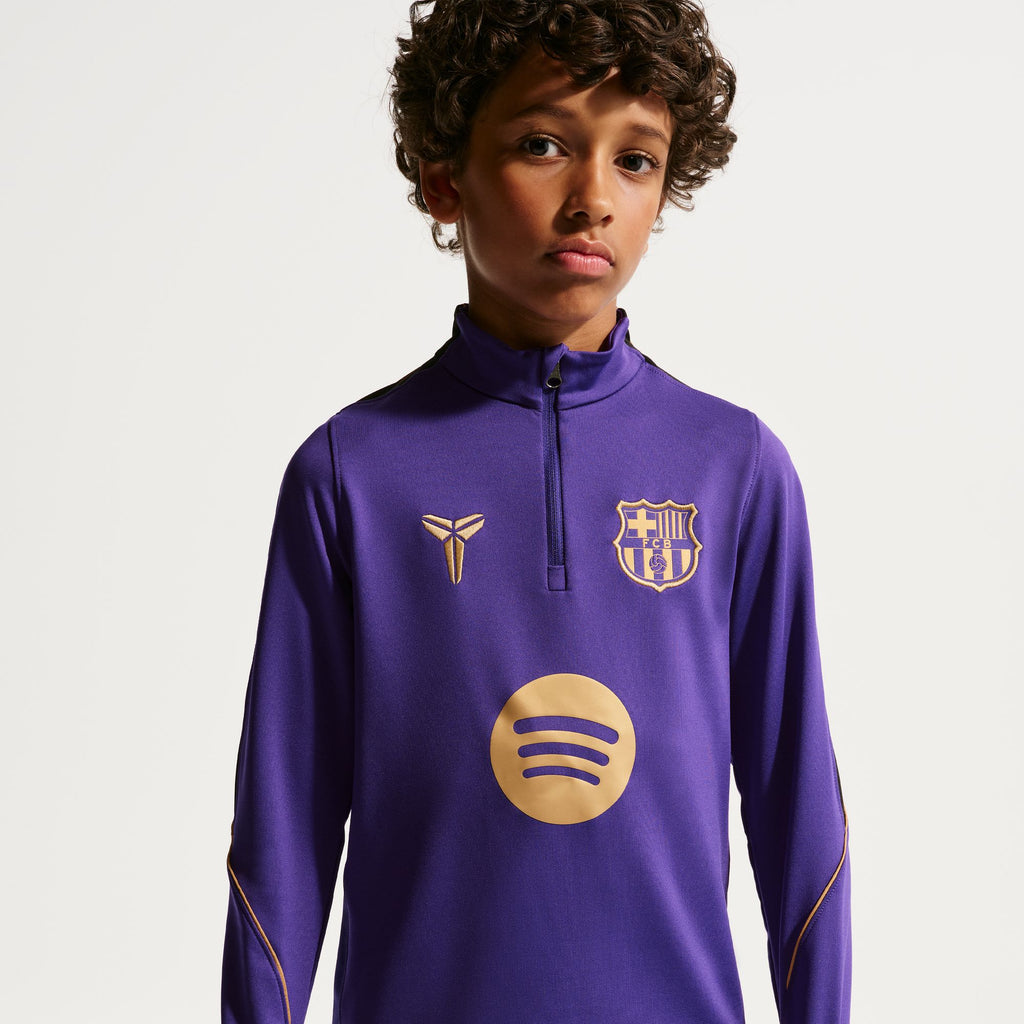 FC Barcelona Strike Away Big Kids' Kobe Dri-FIT Soccer Knit Drill Top
