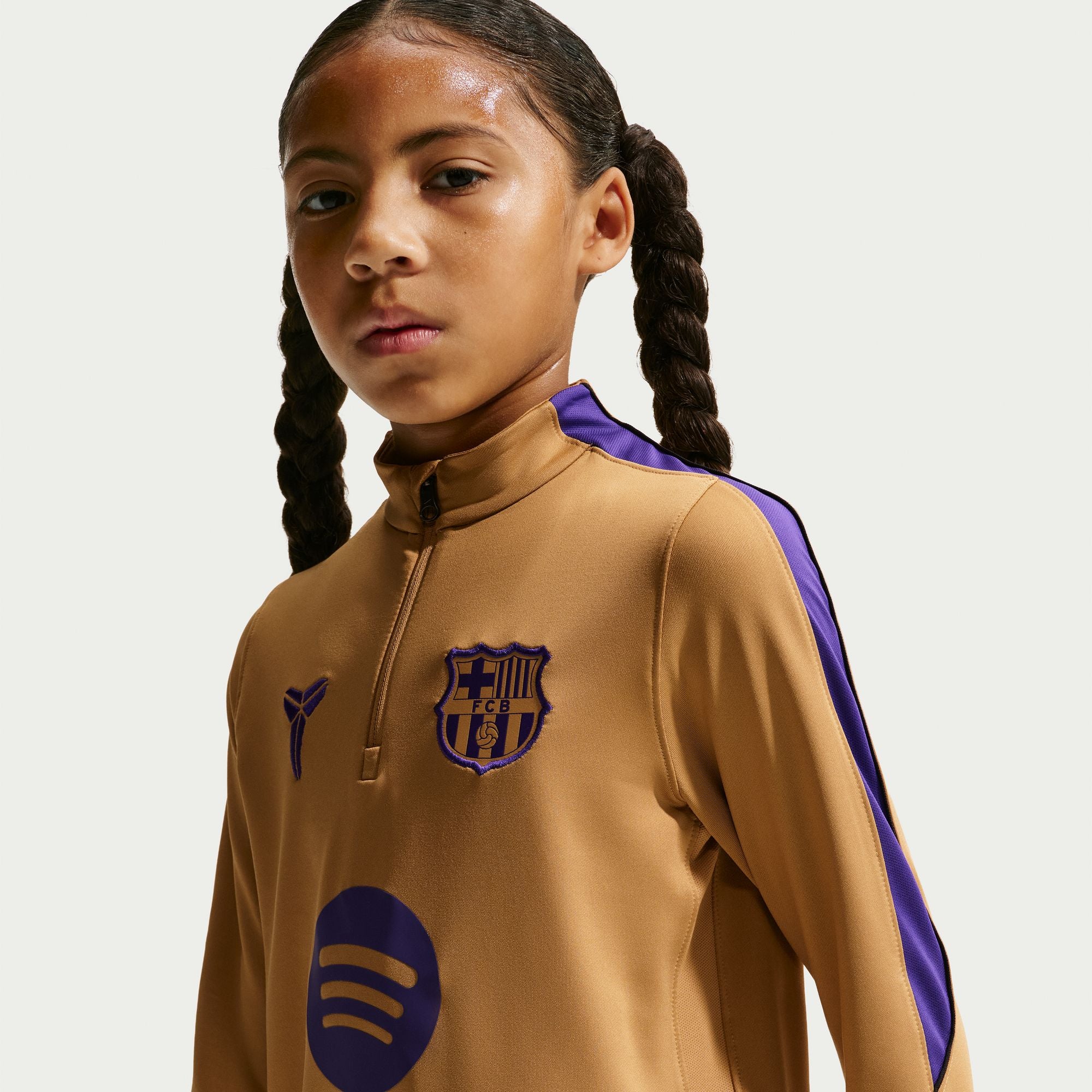 FC Barcelona Strike Away Big Kids' Kobe Dri-FIT Soccer Knit Drill Top