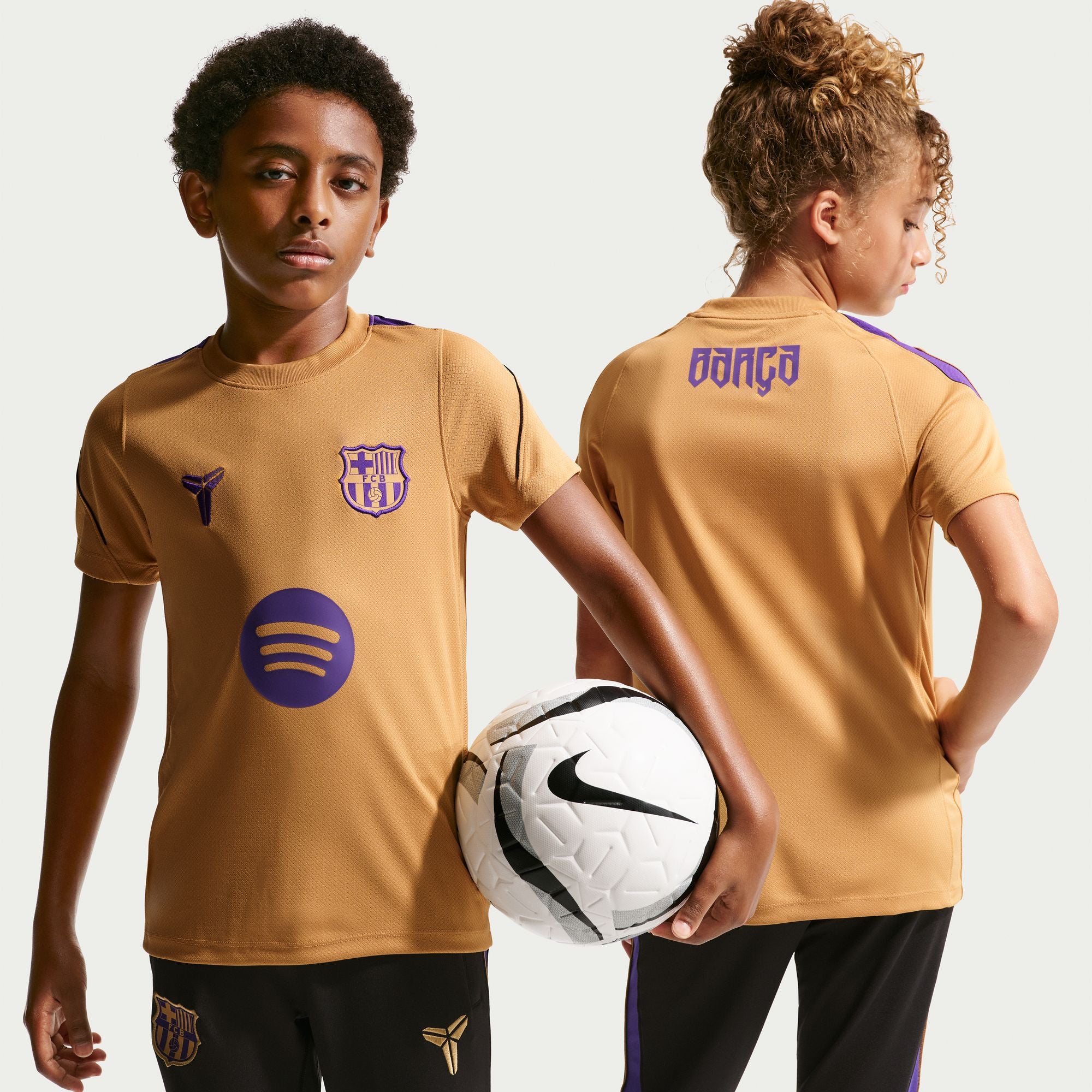 FC Barcelona Strike Away Big Kids' Kobe Dri-FIT Soccer Short-Sleeve Top