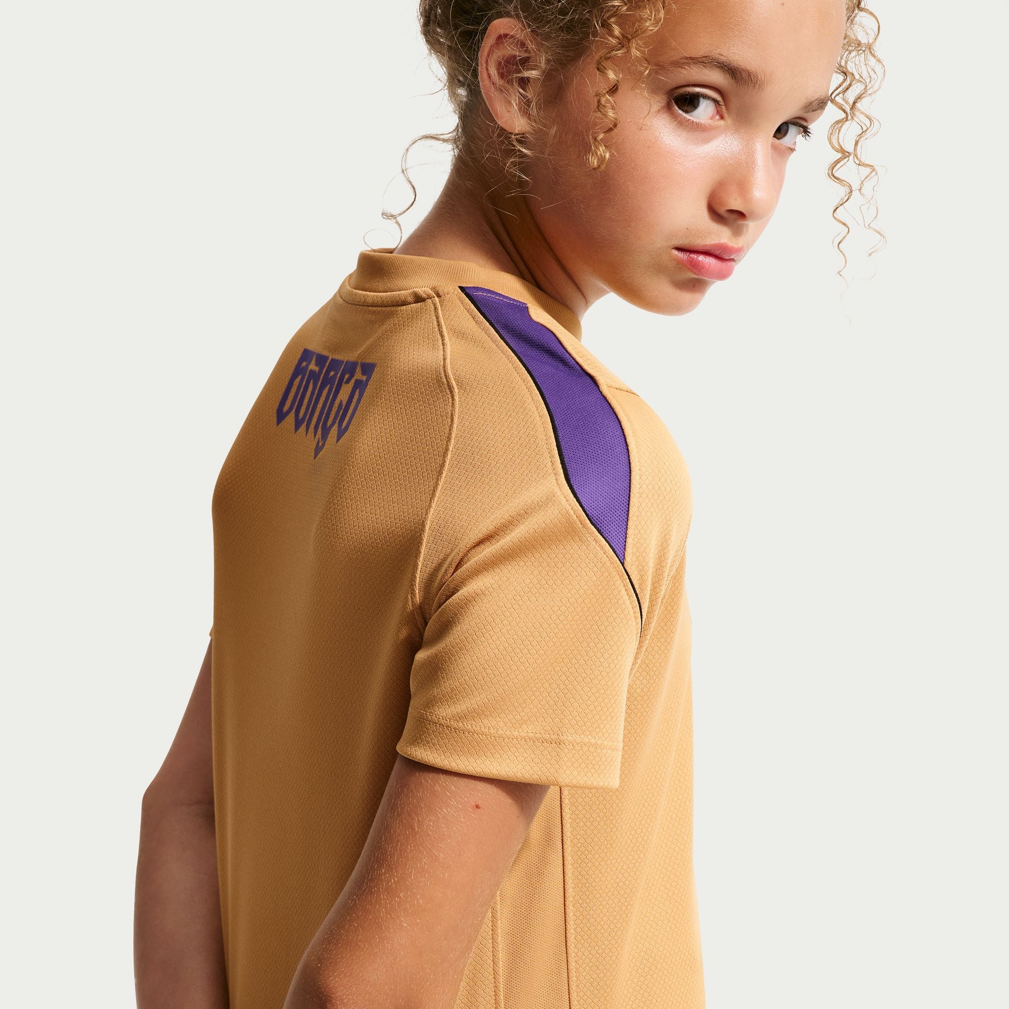 FC Barcelona Strike Away Big Kids' Kobe Dri-FIT Soccer Short-Sleeve Top