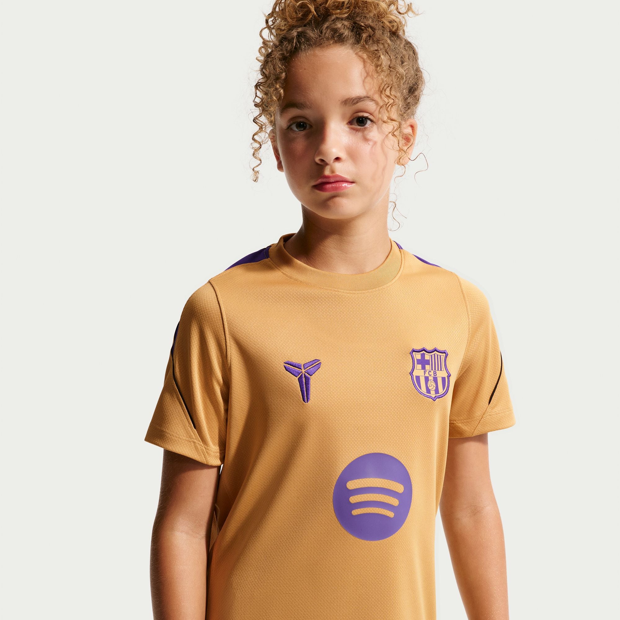 FC Barcelona Strike Away Big Kids' Kobe Dri-FIT Soccer Short-Sleeve Top
