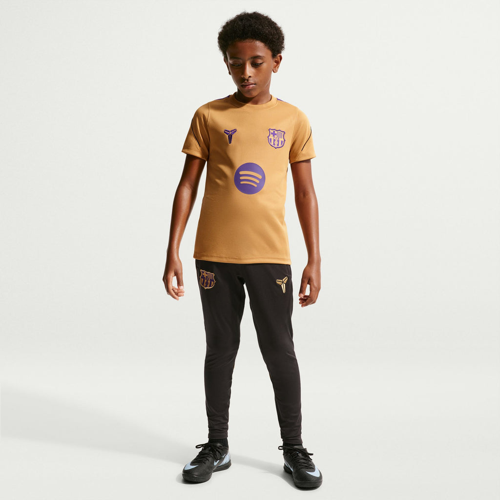 FC Barcelona Strike Away Big Kids' Kobe Dri-FIT Soccer Short-Sleeve Top