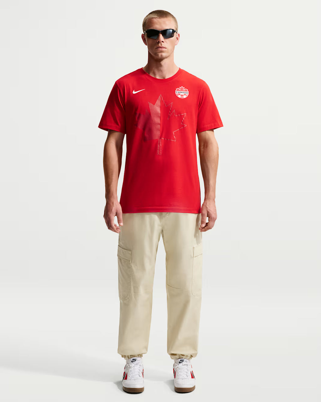 Canada Nike Fanwear Collection Men's Football Cotton Short-Sleeve T-Shirt