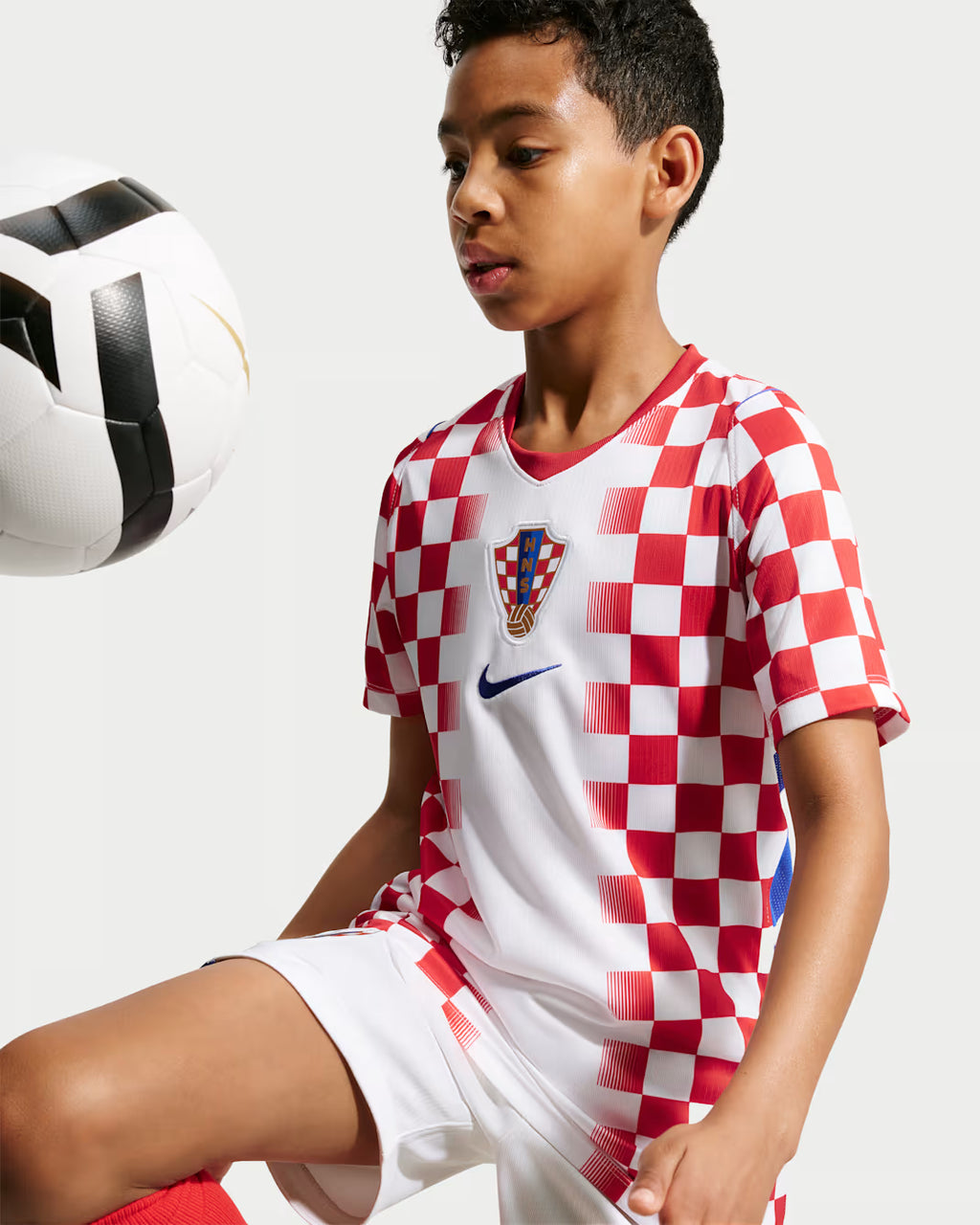 Croatia 2026 Stadium Home Older Kids' Nike Dri-FIT Soccer Replica Jersey