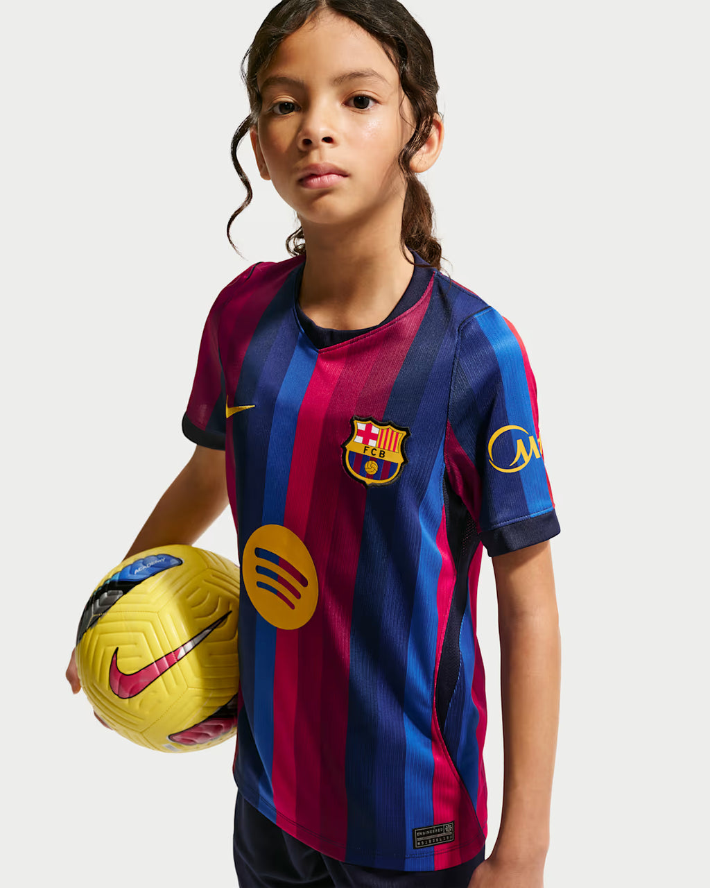 FC Barcelona 2026/27 Stadium Home Big Kids' Nike Dri-FIT Soccer Replica Jersey