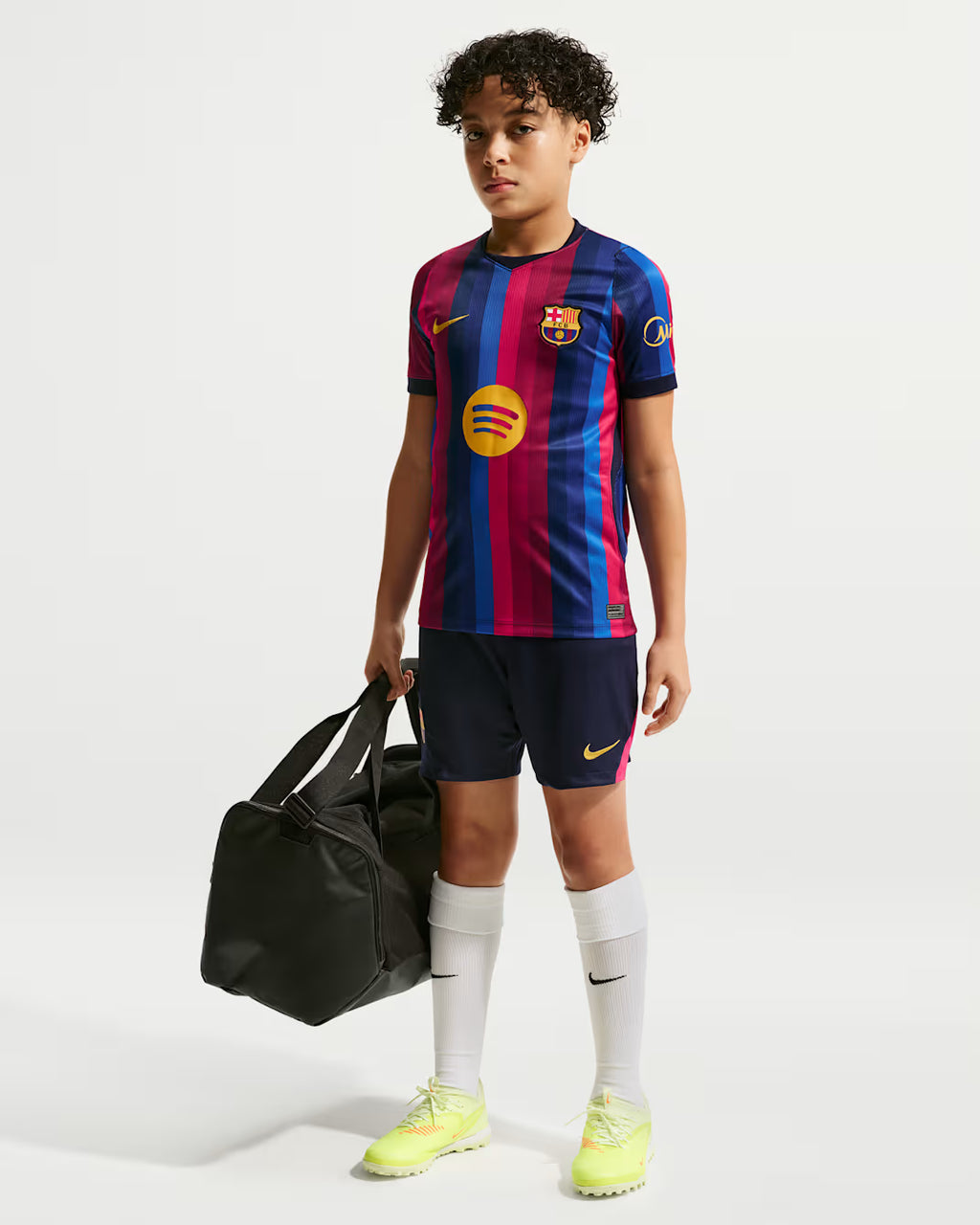 FC Barcelona 2026/27 Stadium Home Big Kids' Nike Dri-FIT Soccer Replica Jersey