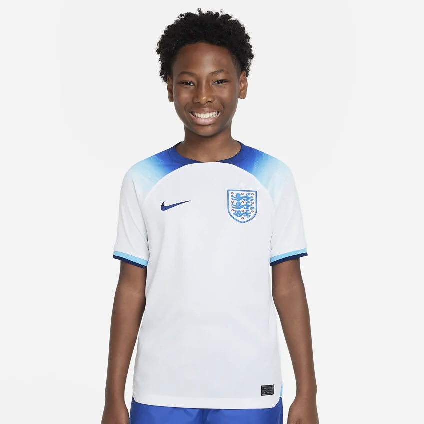 England 2022/23 Stadium Home Kid's Nike Dri-FIT Soccer Replica Jersey
