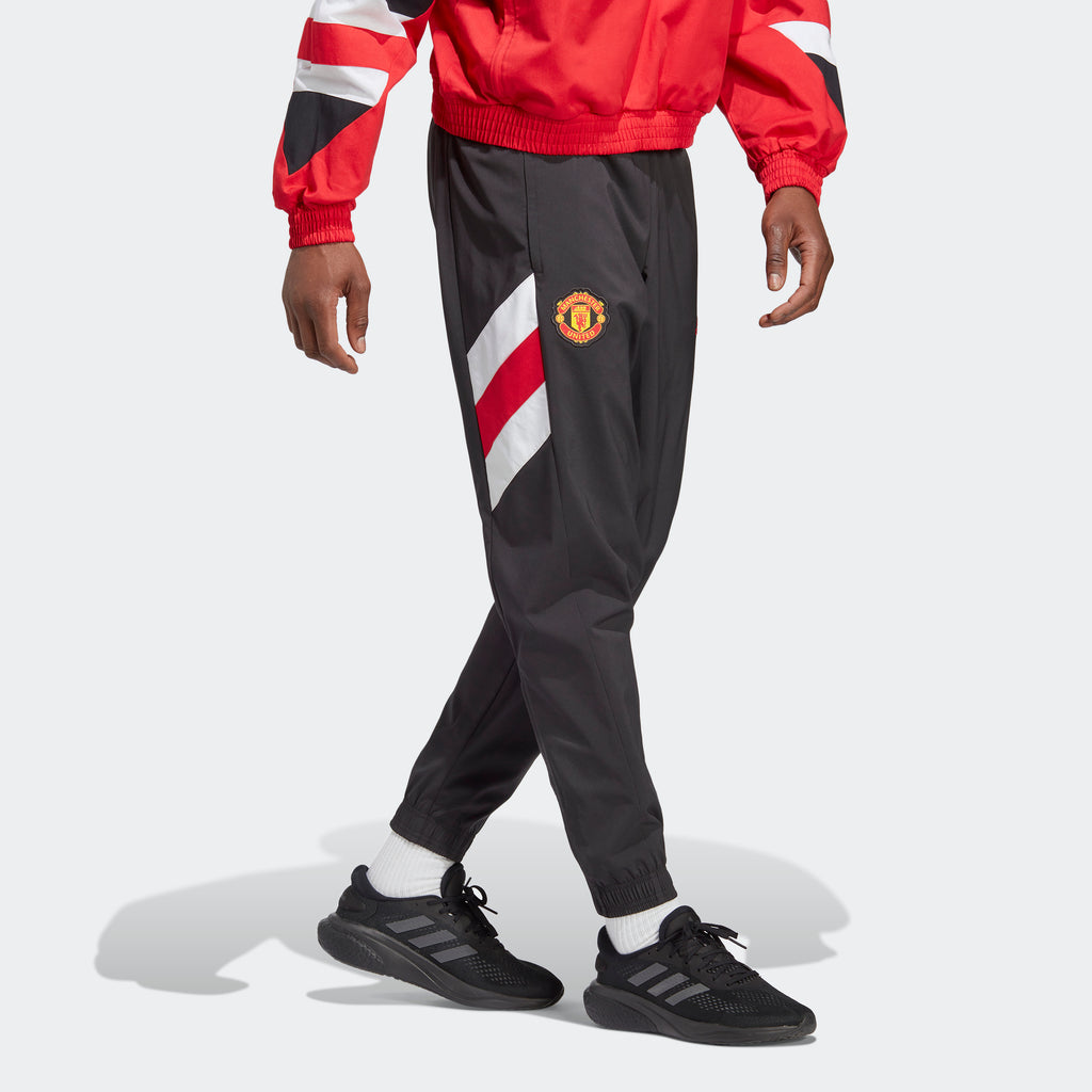 adidas Manchester United Icon Woven Tracksuit Bottoms