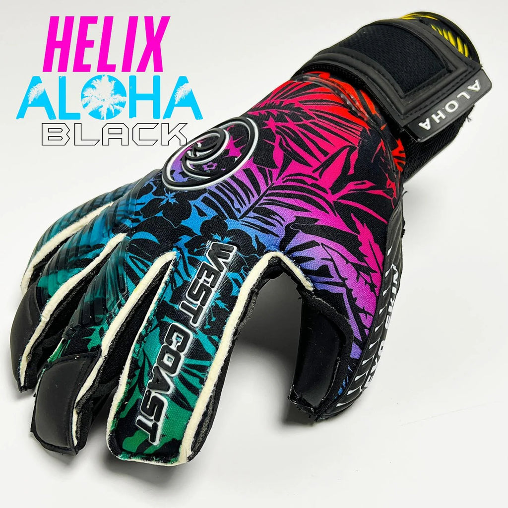 West Coast HELIX ™ Aloha Black Goalkeeper Gloves