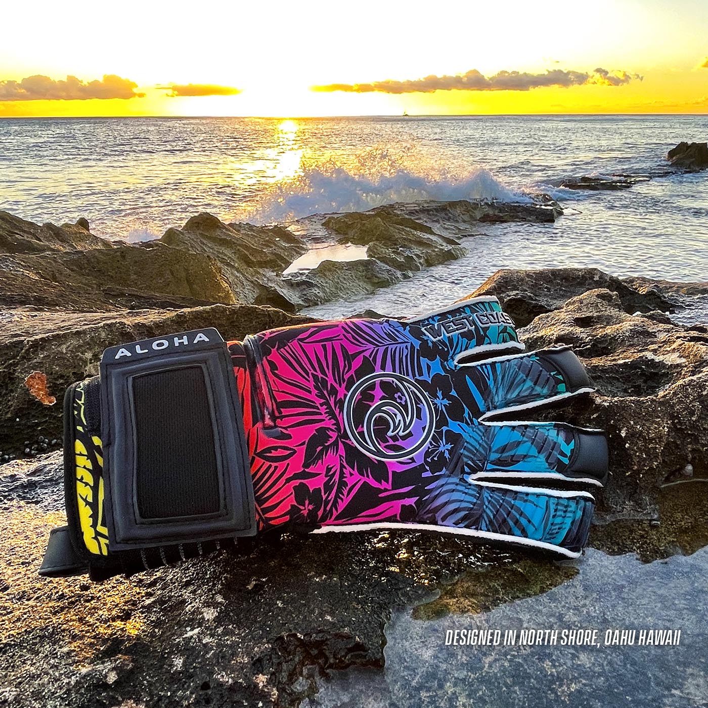 West Coast HELIX ™ Aloha Black Goalkeeper Gloves