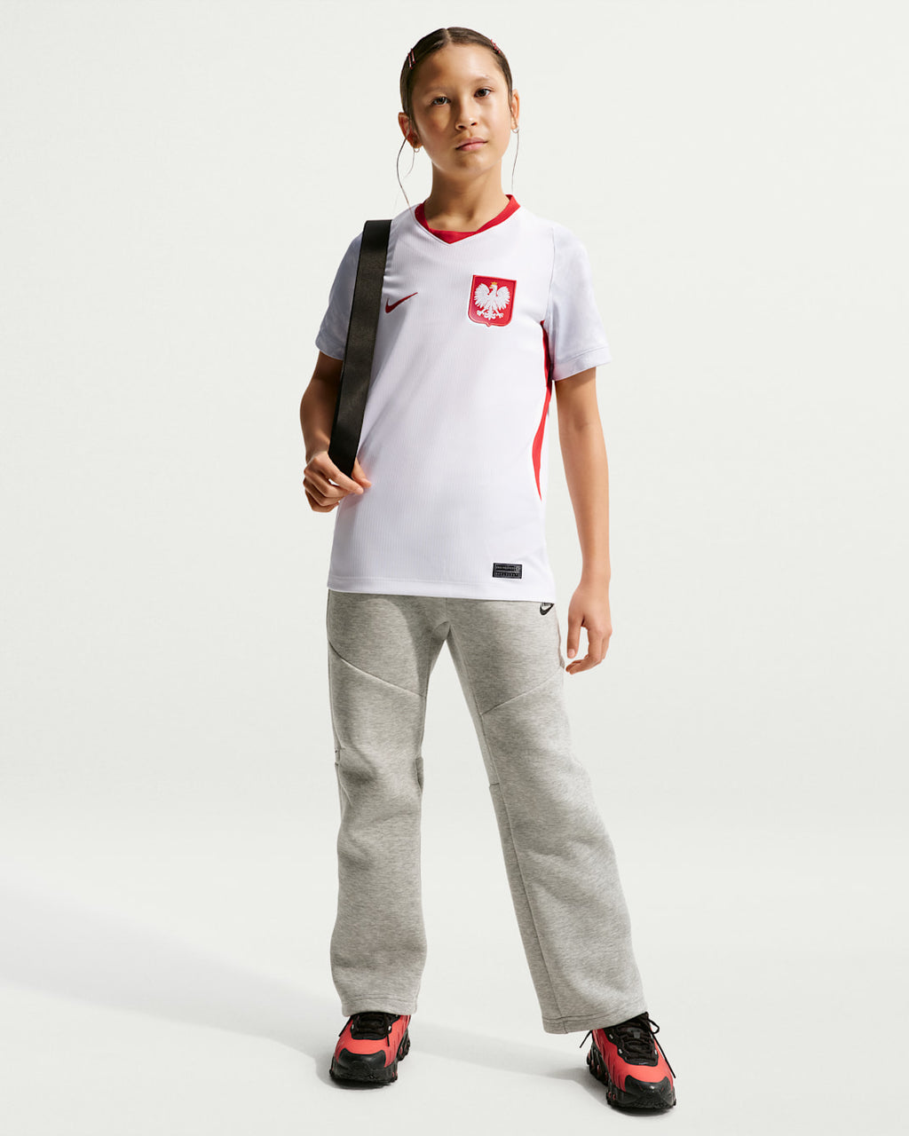 Poland 2026 Stadium Home Big Kids' Nike Dri-FIT Soccer Replica Jersey