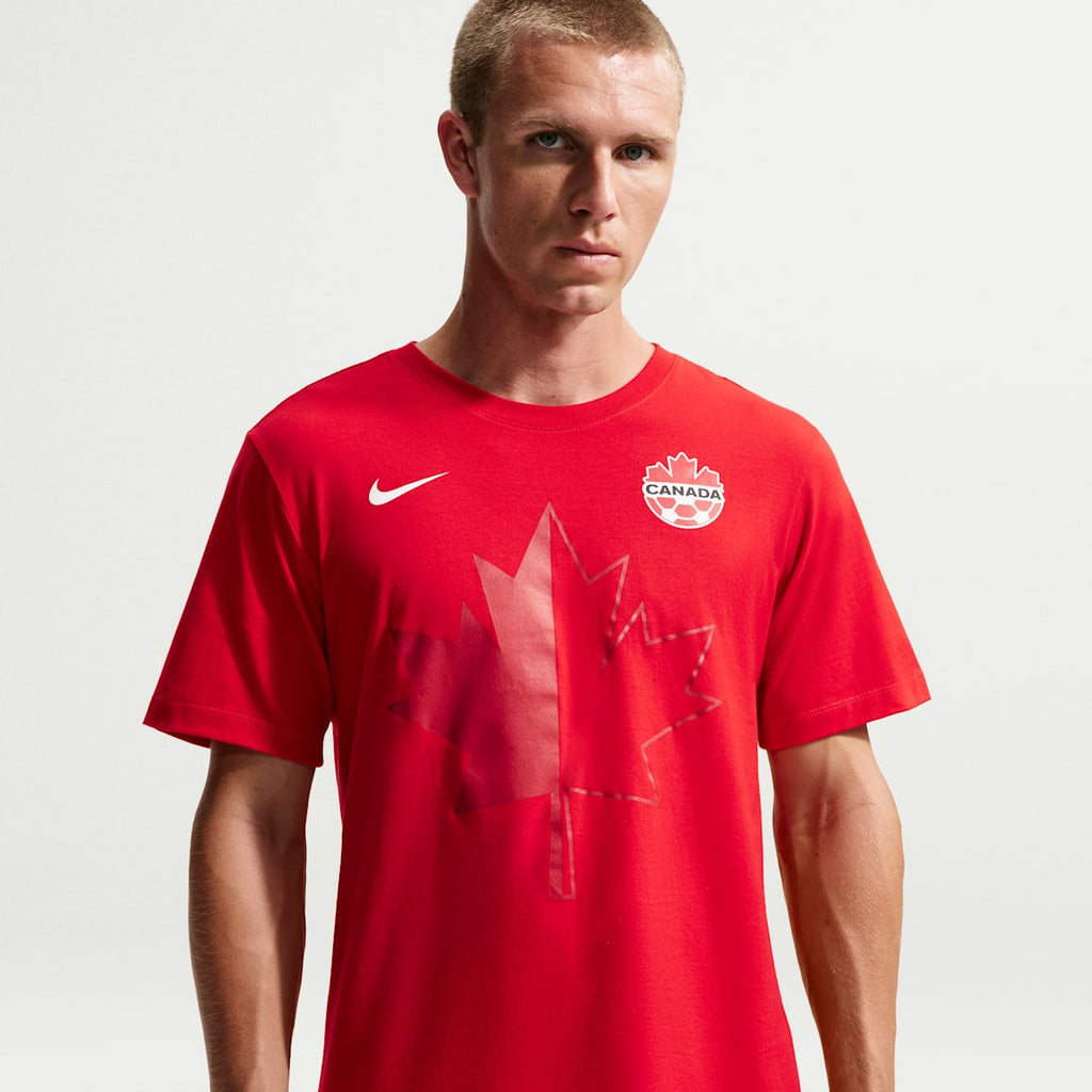 Canada Nike Fanwear Collection Men's Football Cotton Short-Sleeve T-Shirt