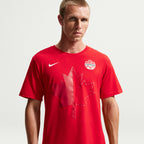 Canada Nike Fanwear Collection Men's Football Cotton Short-Sleeve T-Shirt