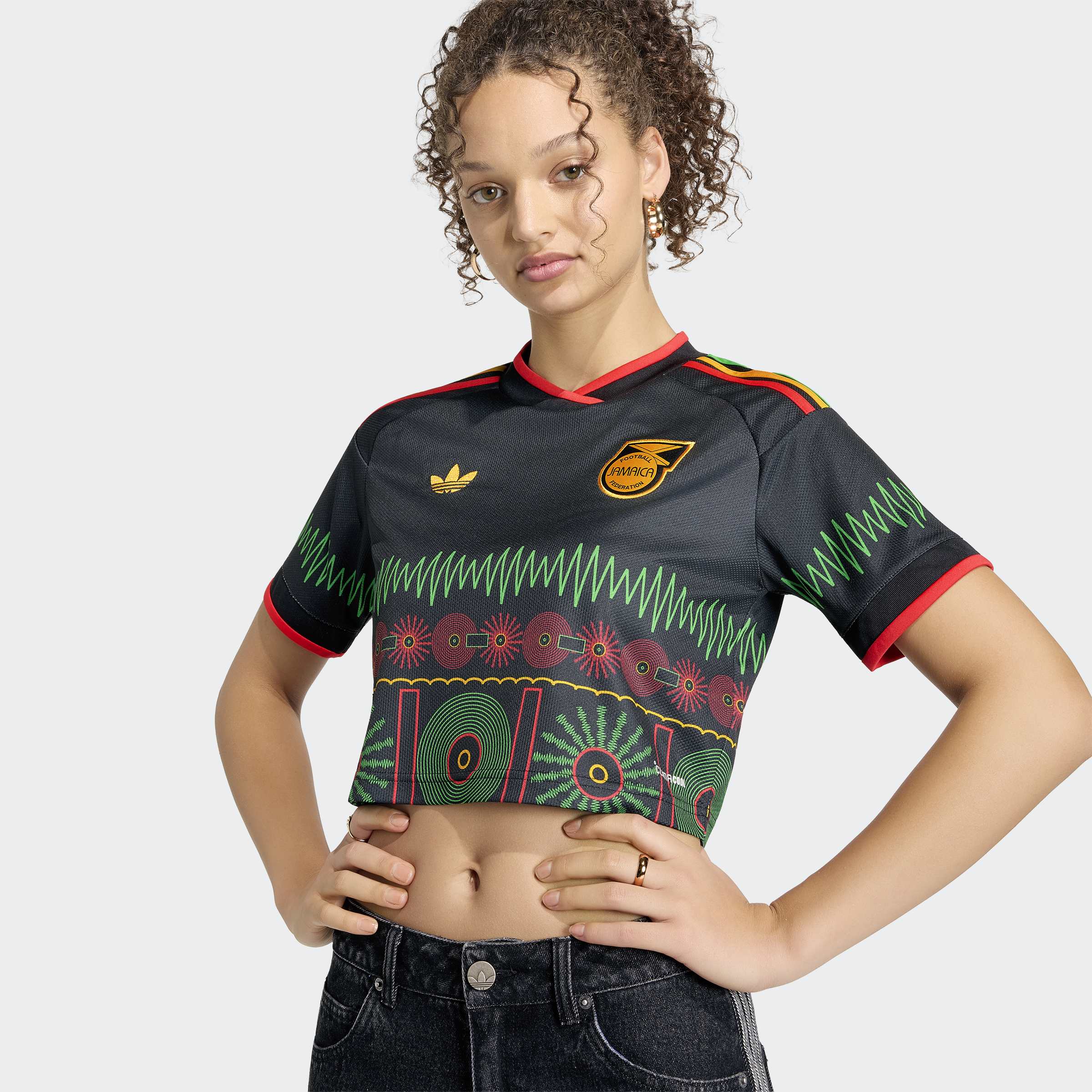 adidas Jamaica 26 x Bob Marley Away Cropped Jersey Women's