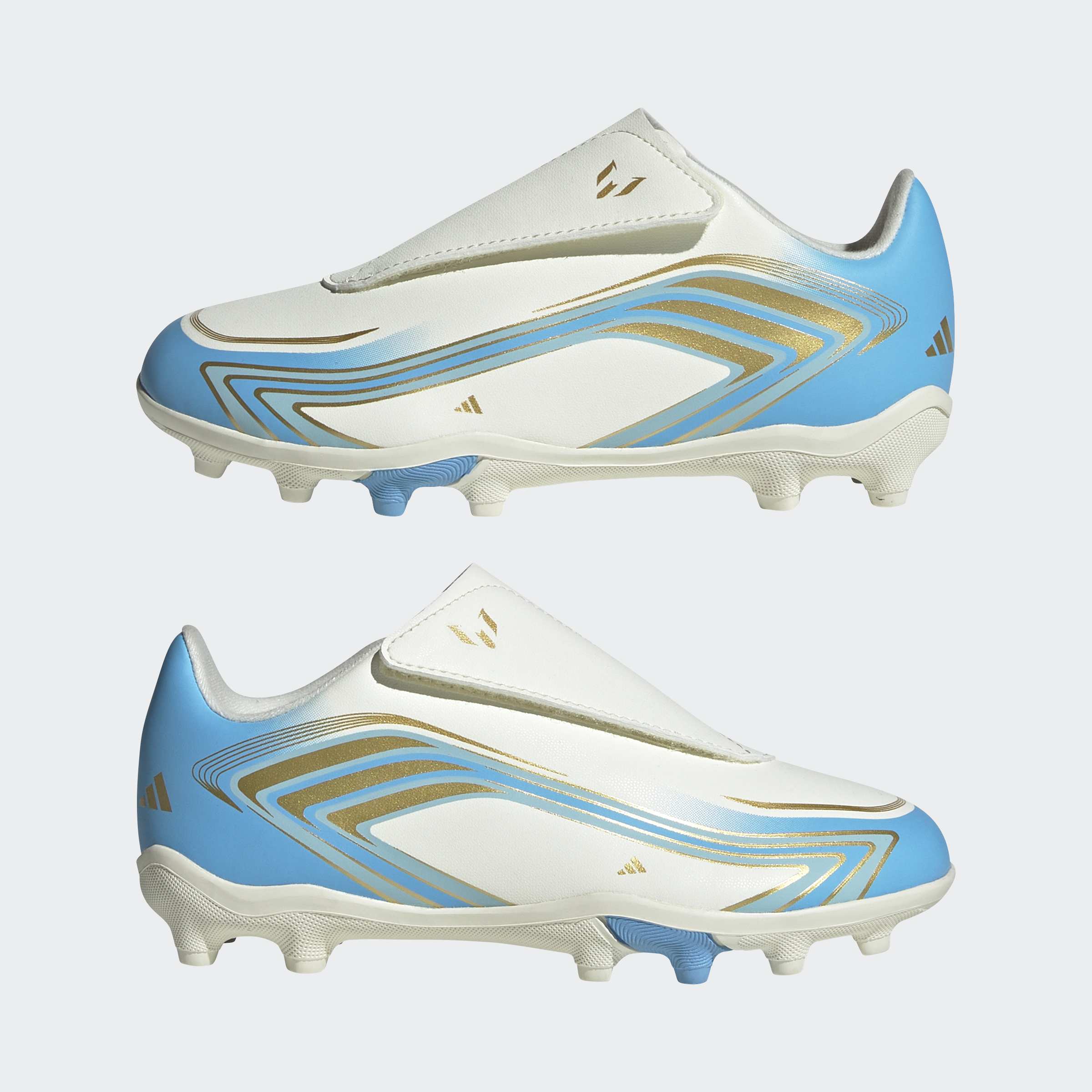 F50 MESSI CLUB Velcro Firm Ground / Multi Ground Soccer Cleats Kids
