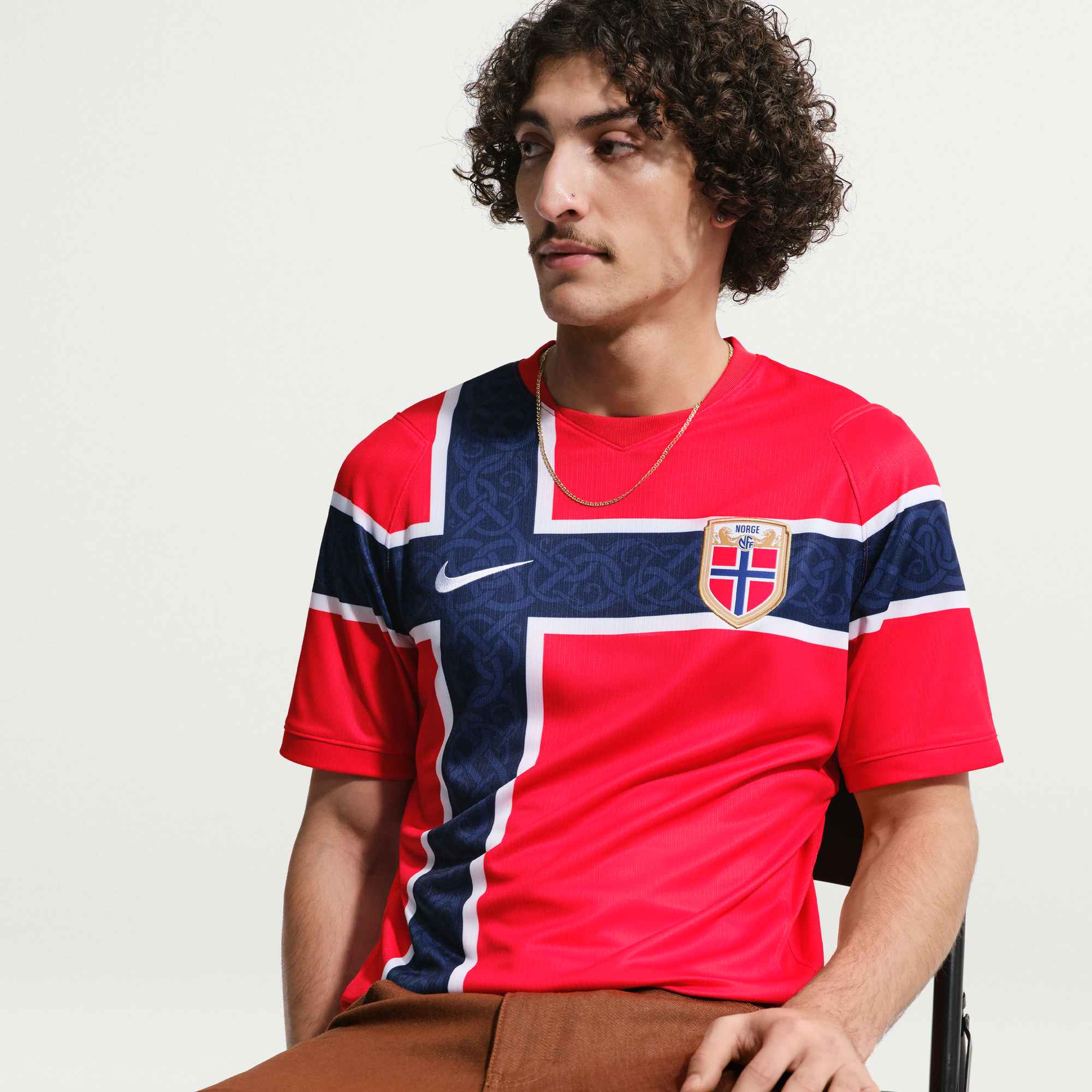 Norway 2026 Stadium Home Men's Nike Dri-FIT Soccer Replica Jersey