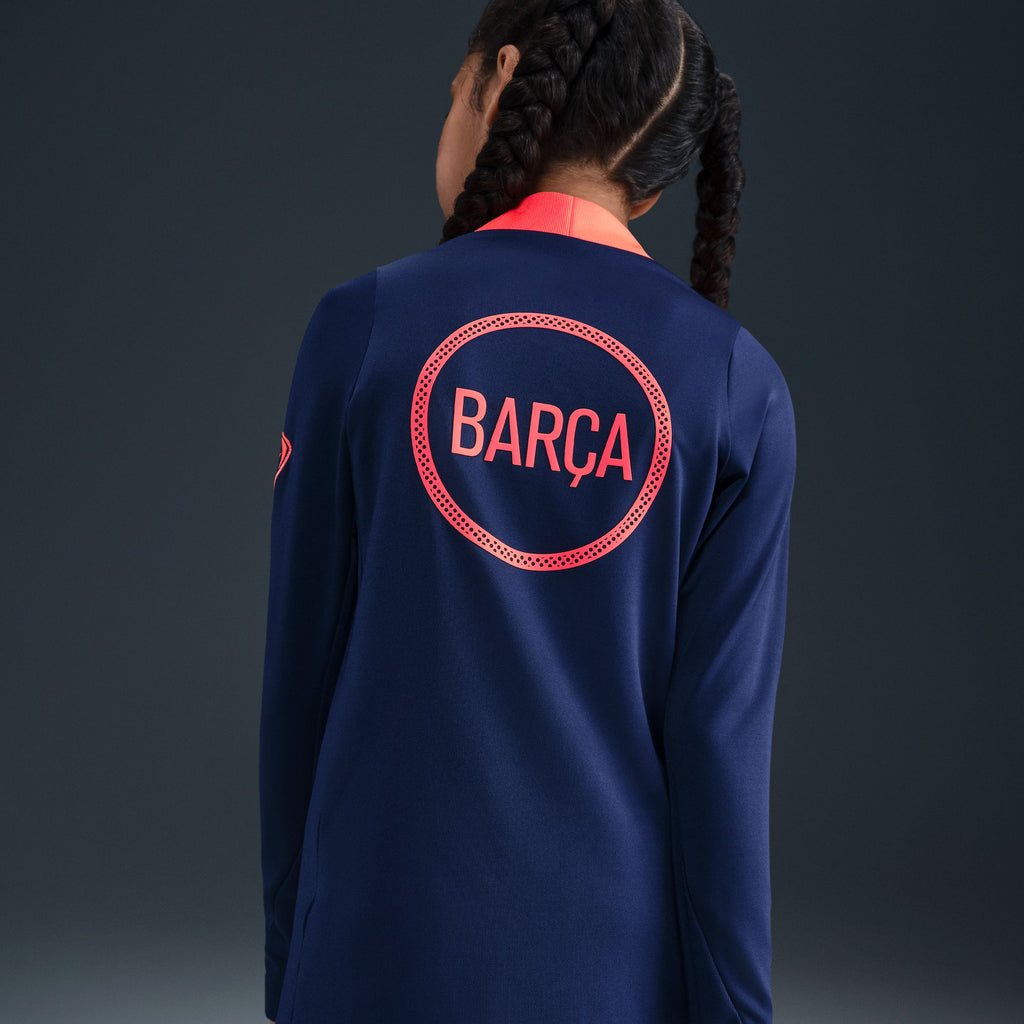 FC Barcelona Strike Third Big Kids' Nike Dri-FIT Total 90 Pre-Match Drill Top