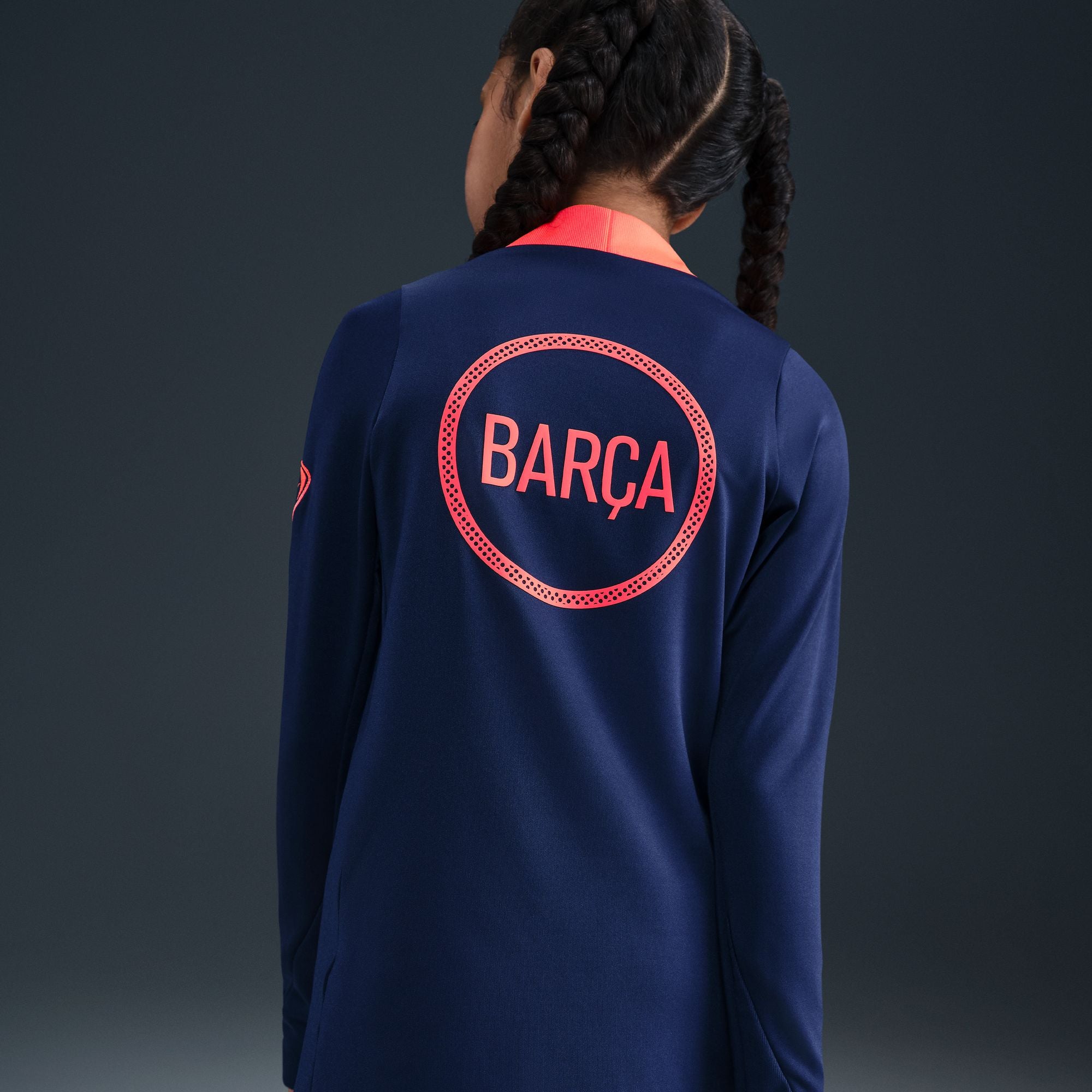 FC Barcelona Strike Third Big Kids' Nike Dri-FIT Total 90 Pre-Match Drill Top