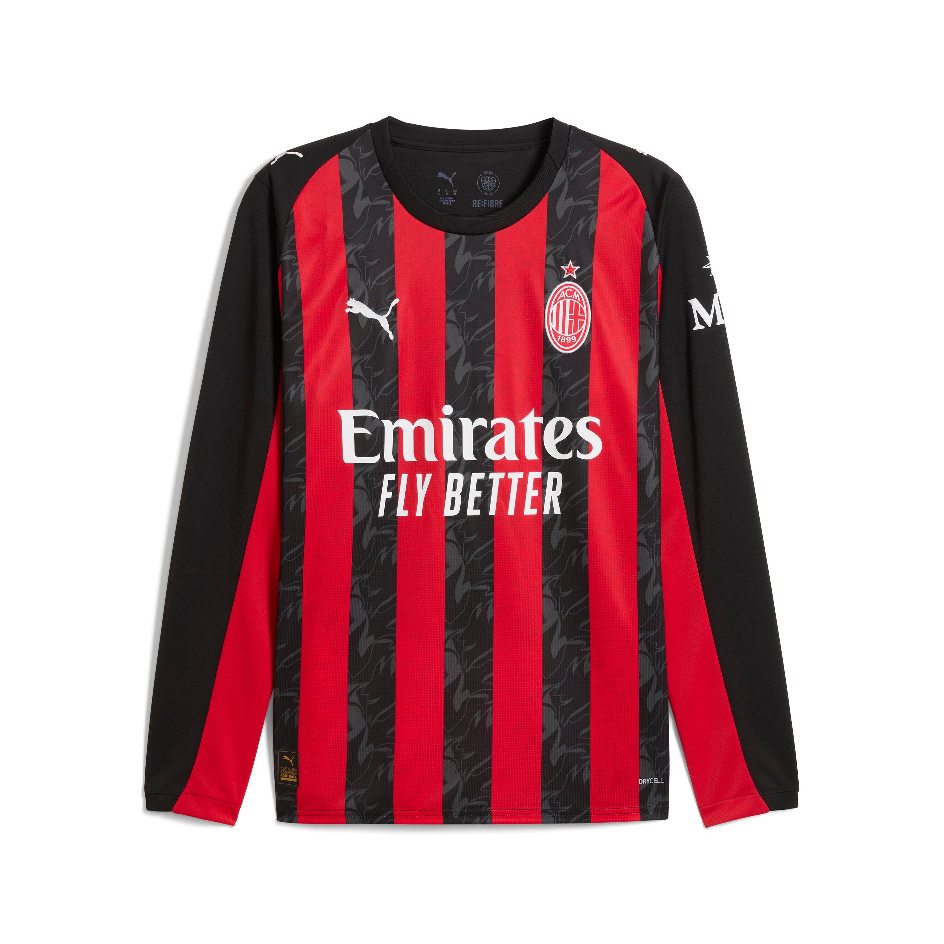 PUMA AC Milan 25/26 Long Sleeve Home Men's Soccer Jersey – FC Soccer