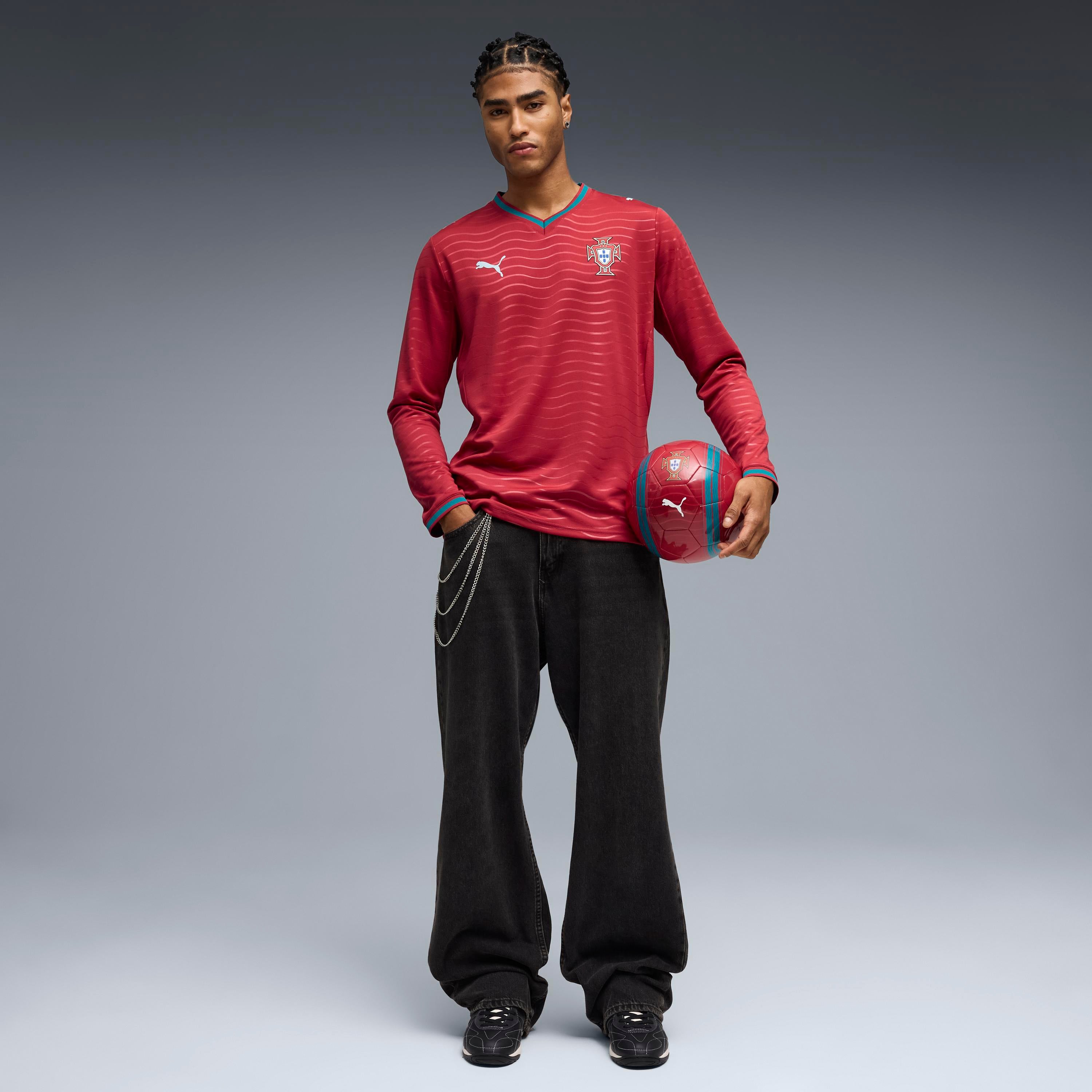 PUMA Portugal 2026 Home Men's Long Sleeve Soccer Jersey